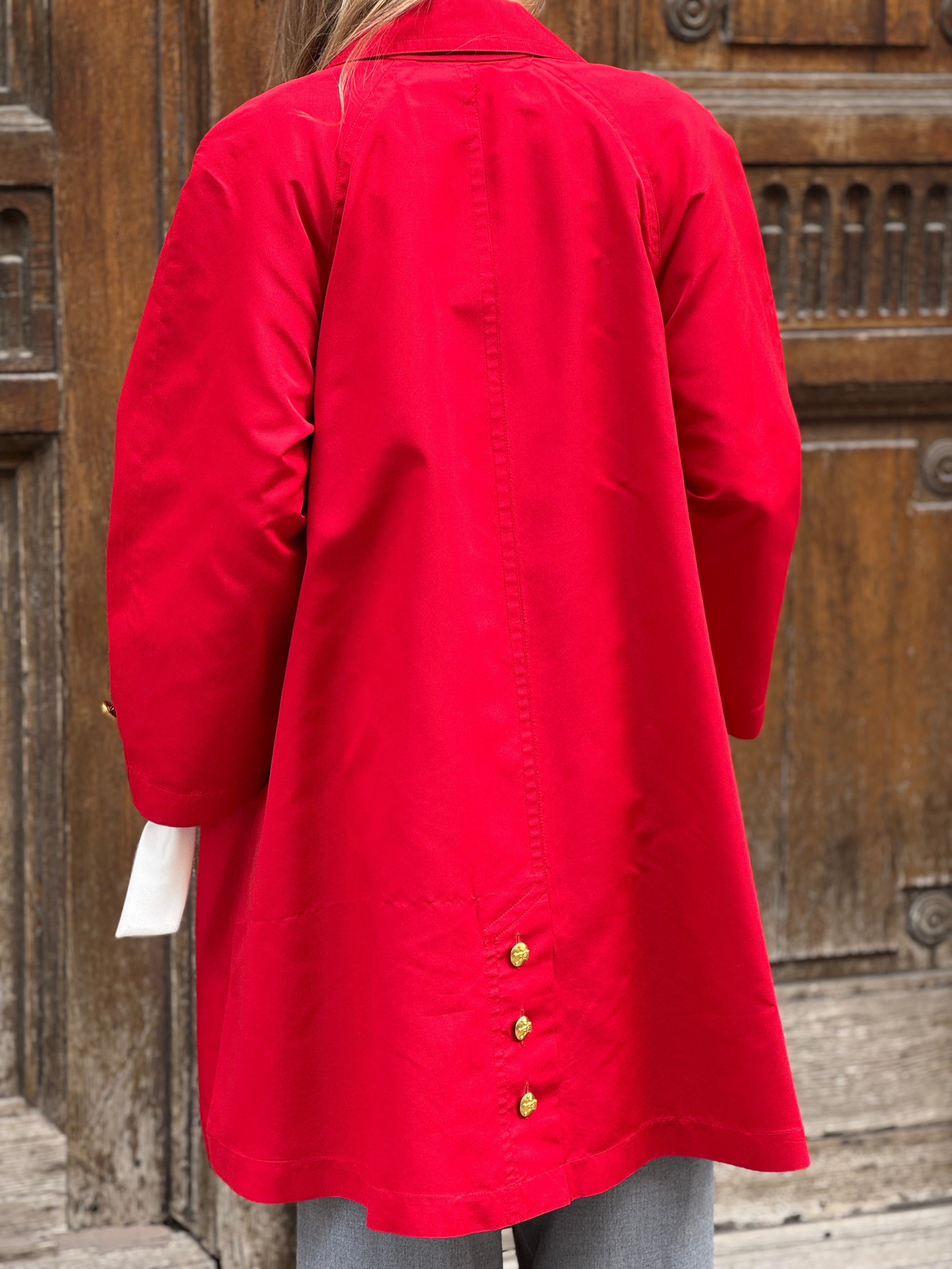 Chanel - Trench rouge en soie