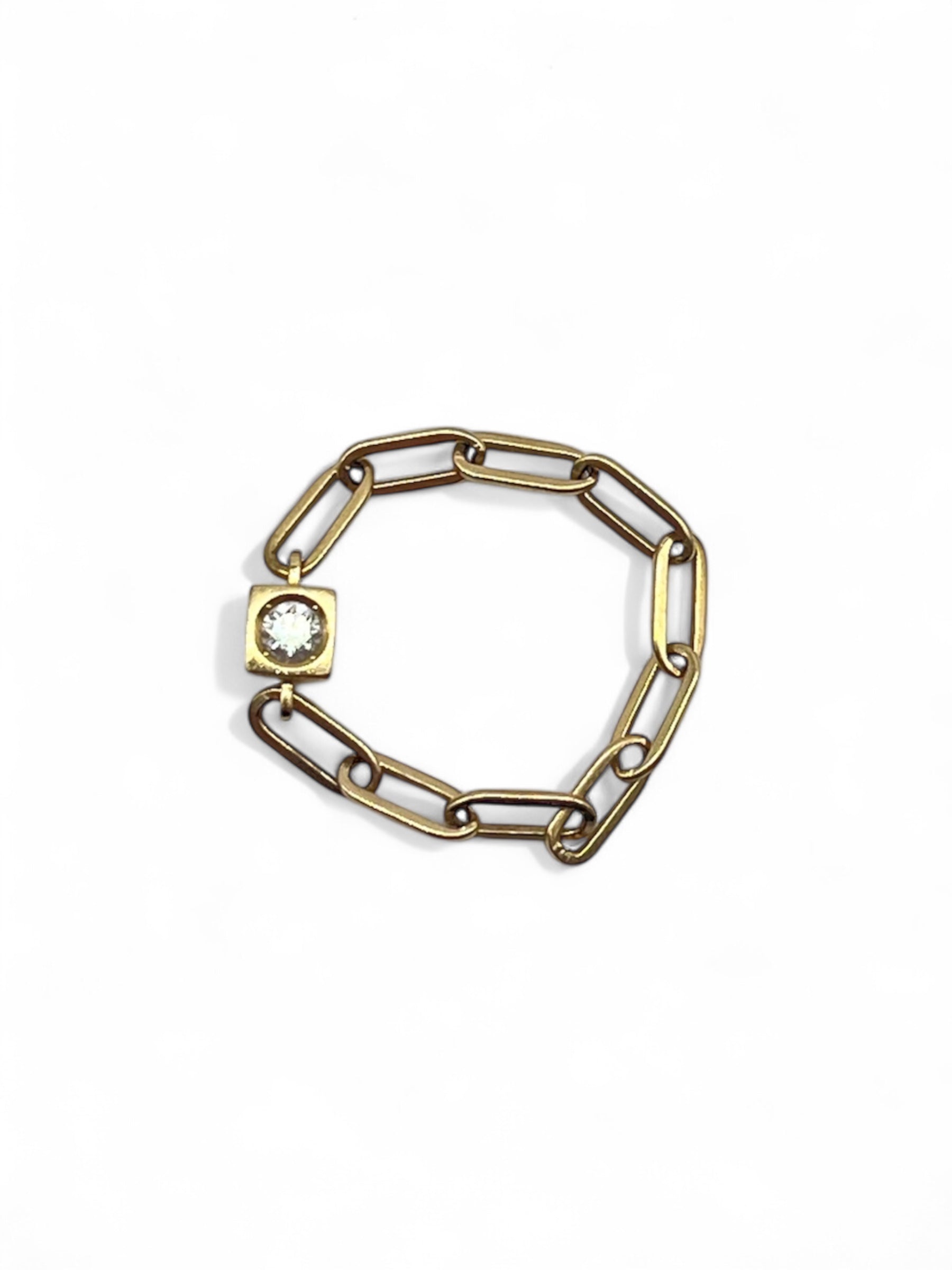 Dinh van - Bague chaîne « Le Cube Diamant » T51