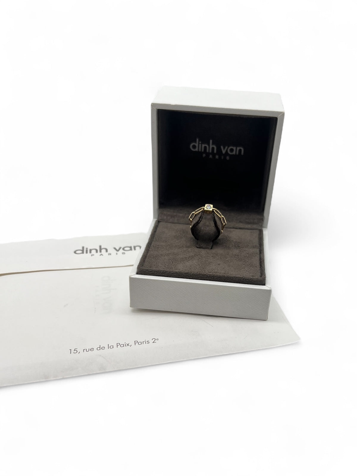 Dinh van - “Le Cube Diamant” chain ring size 51