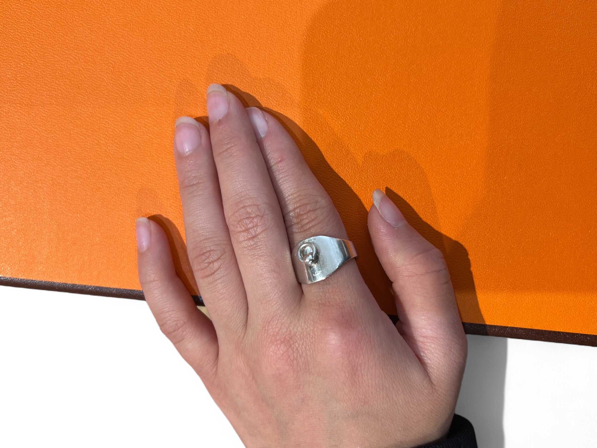 Hermès - Bague en argent vintage T55