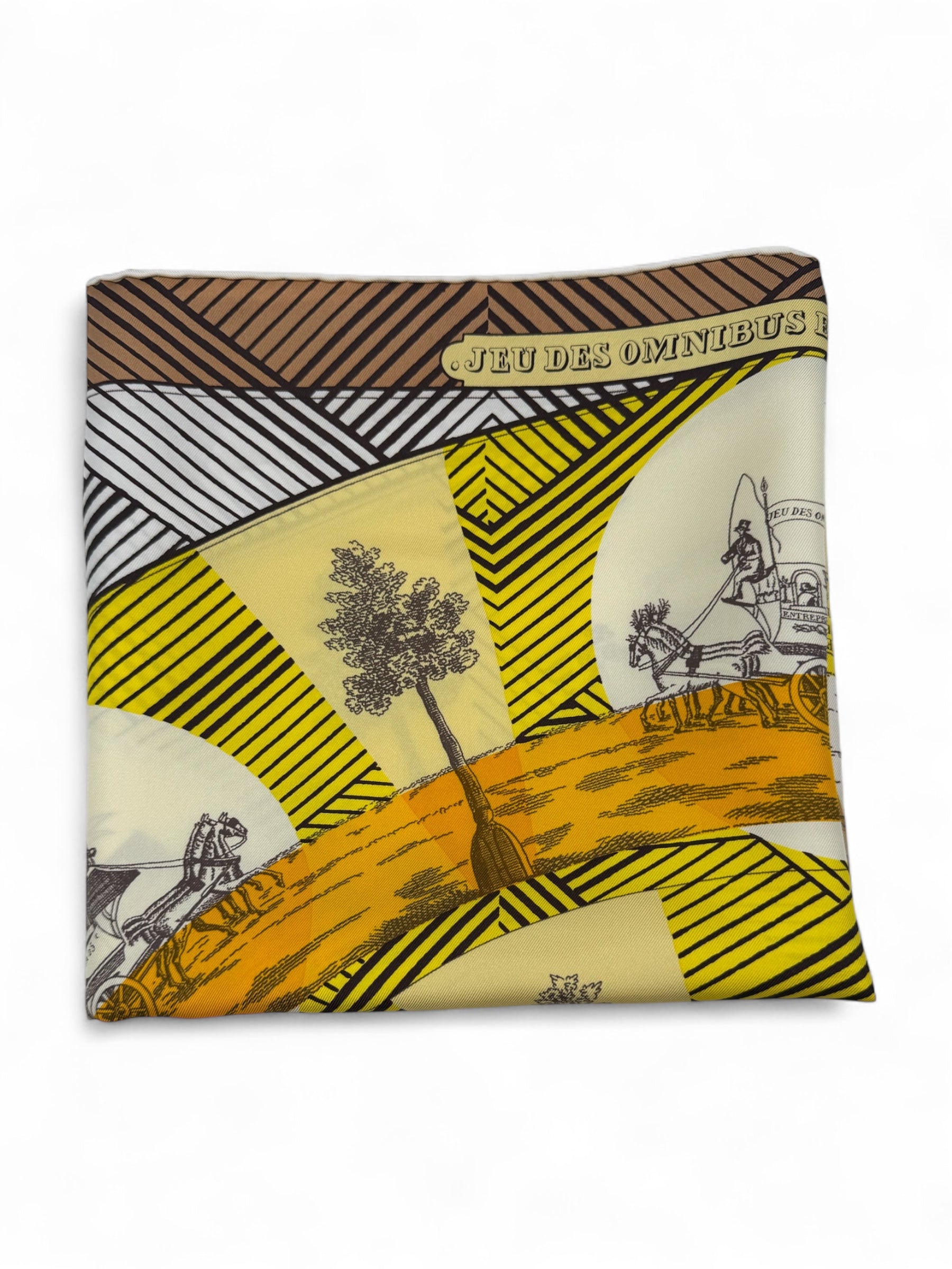 Hermès - Carré 90 « Jeu des Omnibus et dames blanches »