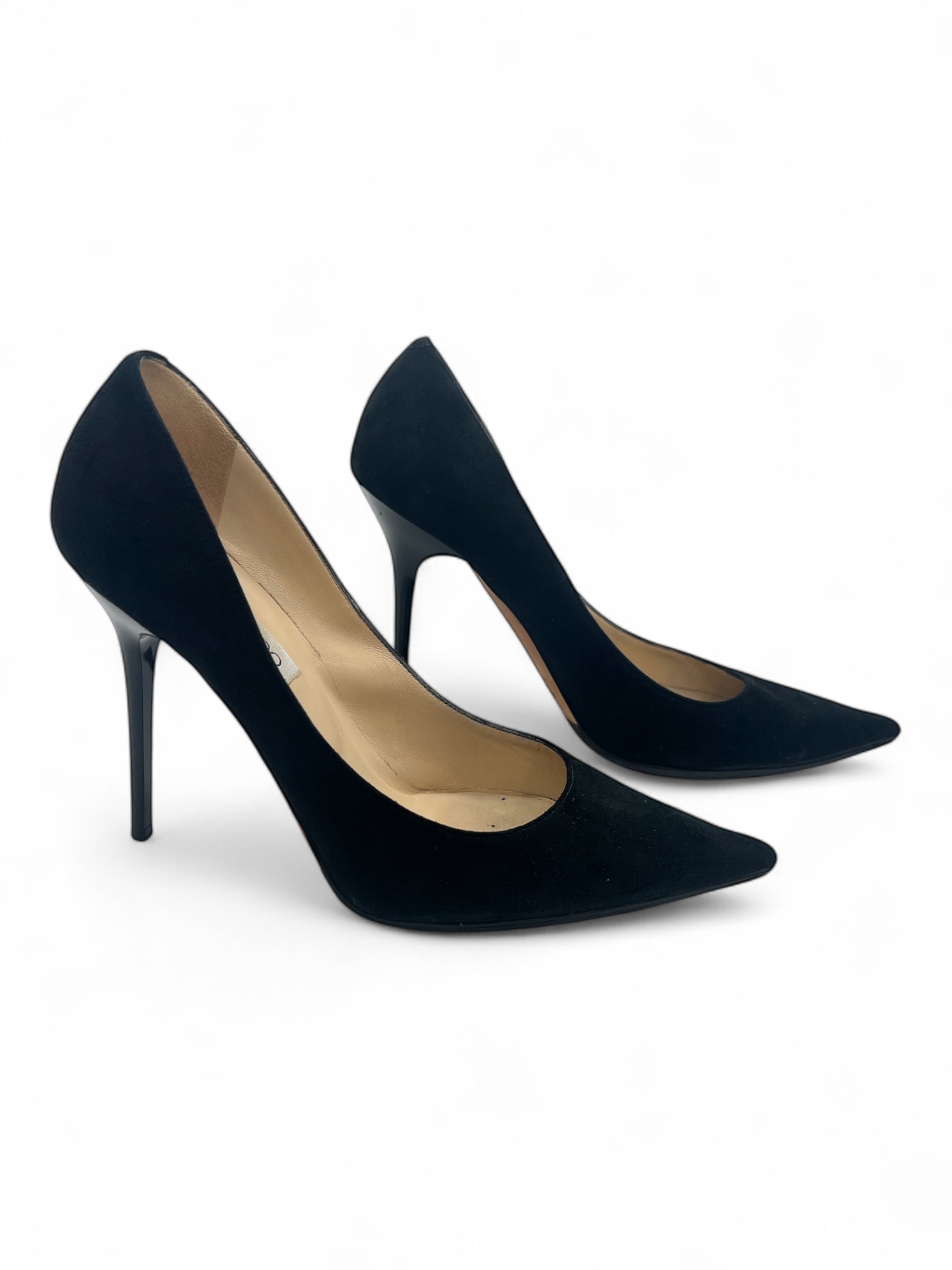 Jimmy Choo - Pumps aus schwarzem Wildleder Gr. 39,5