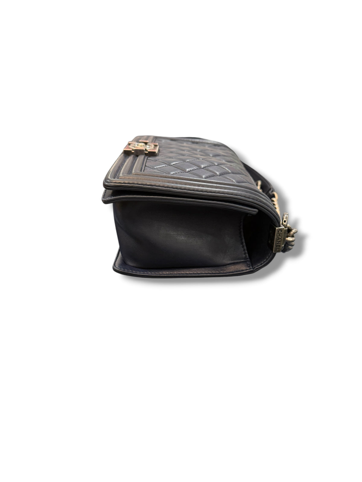 Chanel - Sac Classique Boy bleu marine