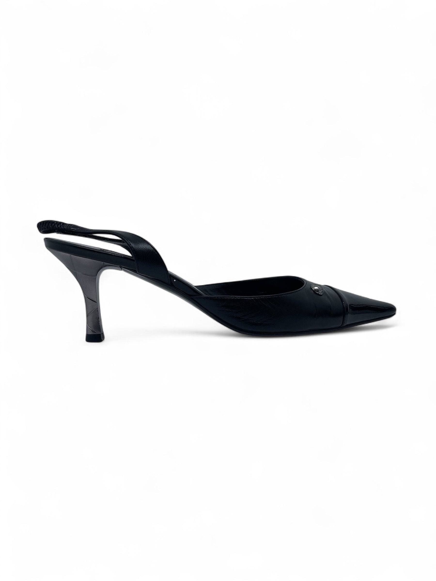Chanel - Talons style slingback T39,5