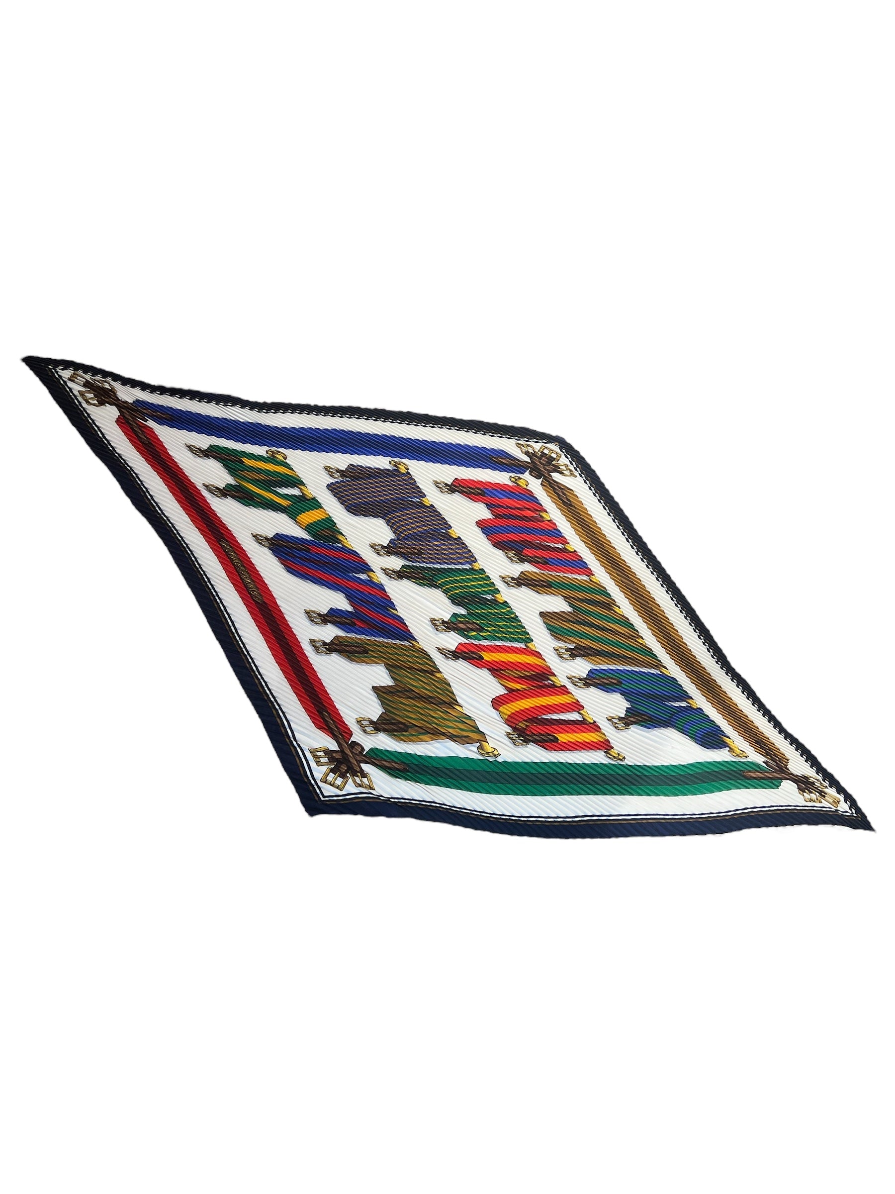 Hermès - Carré plissé « Les Sangles »