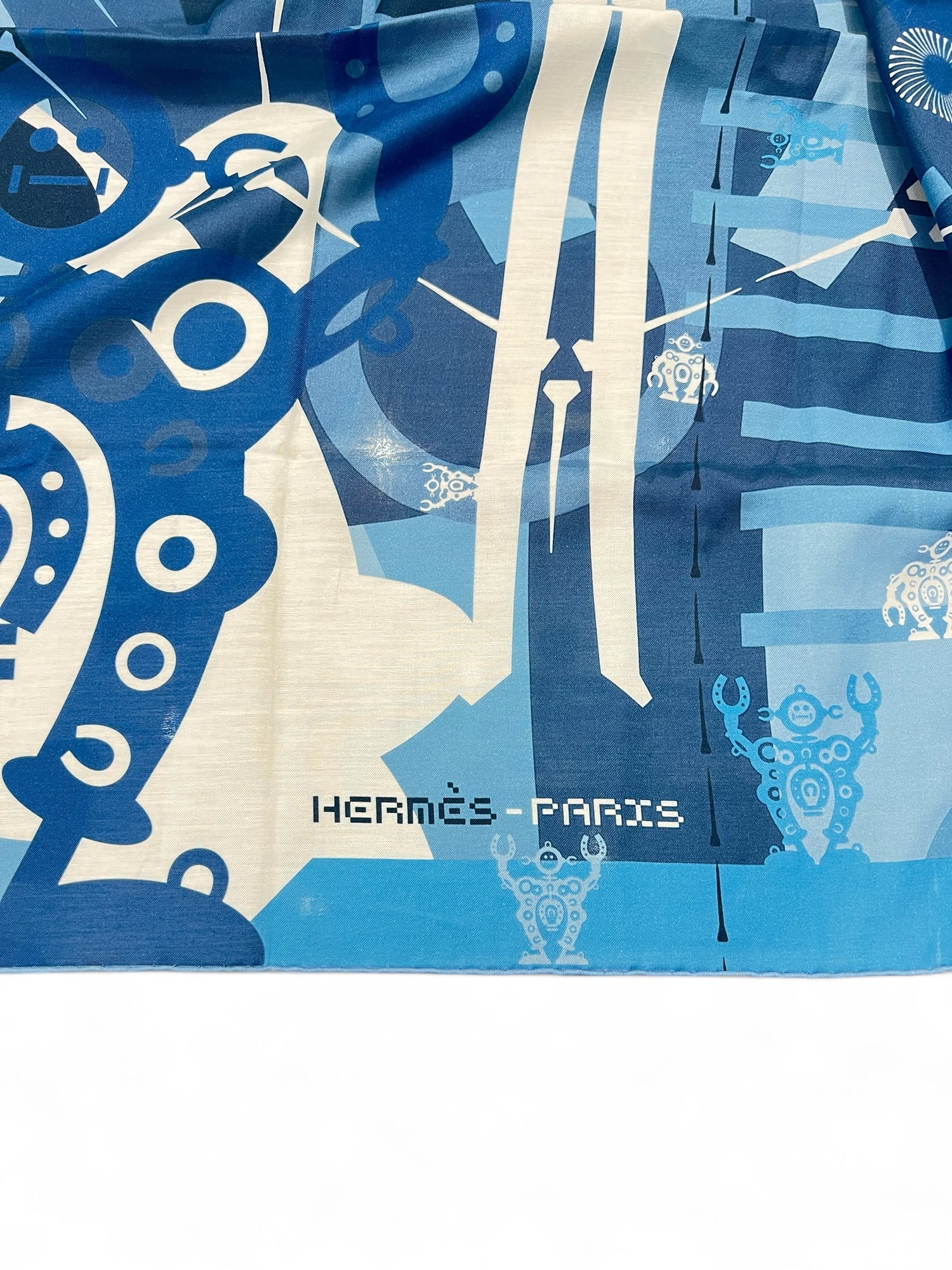 Hermès - Châle bleu