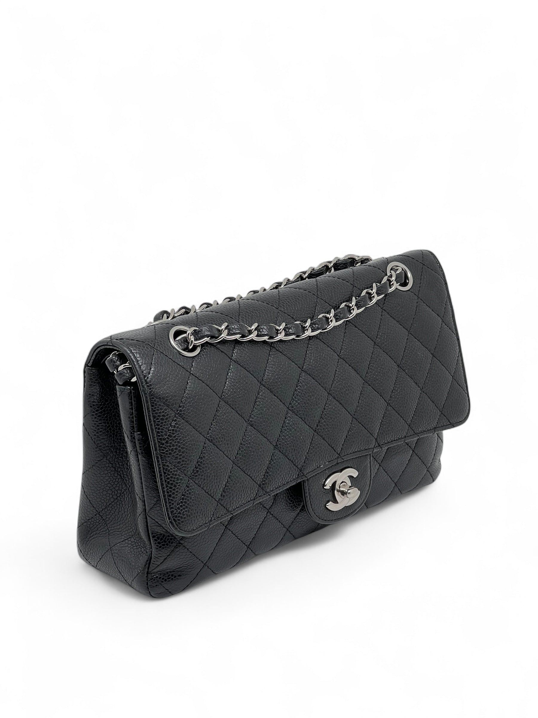 Tasche Timeless 25 Kaviarleder 11.12 doppelte Klappe