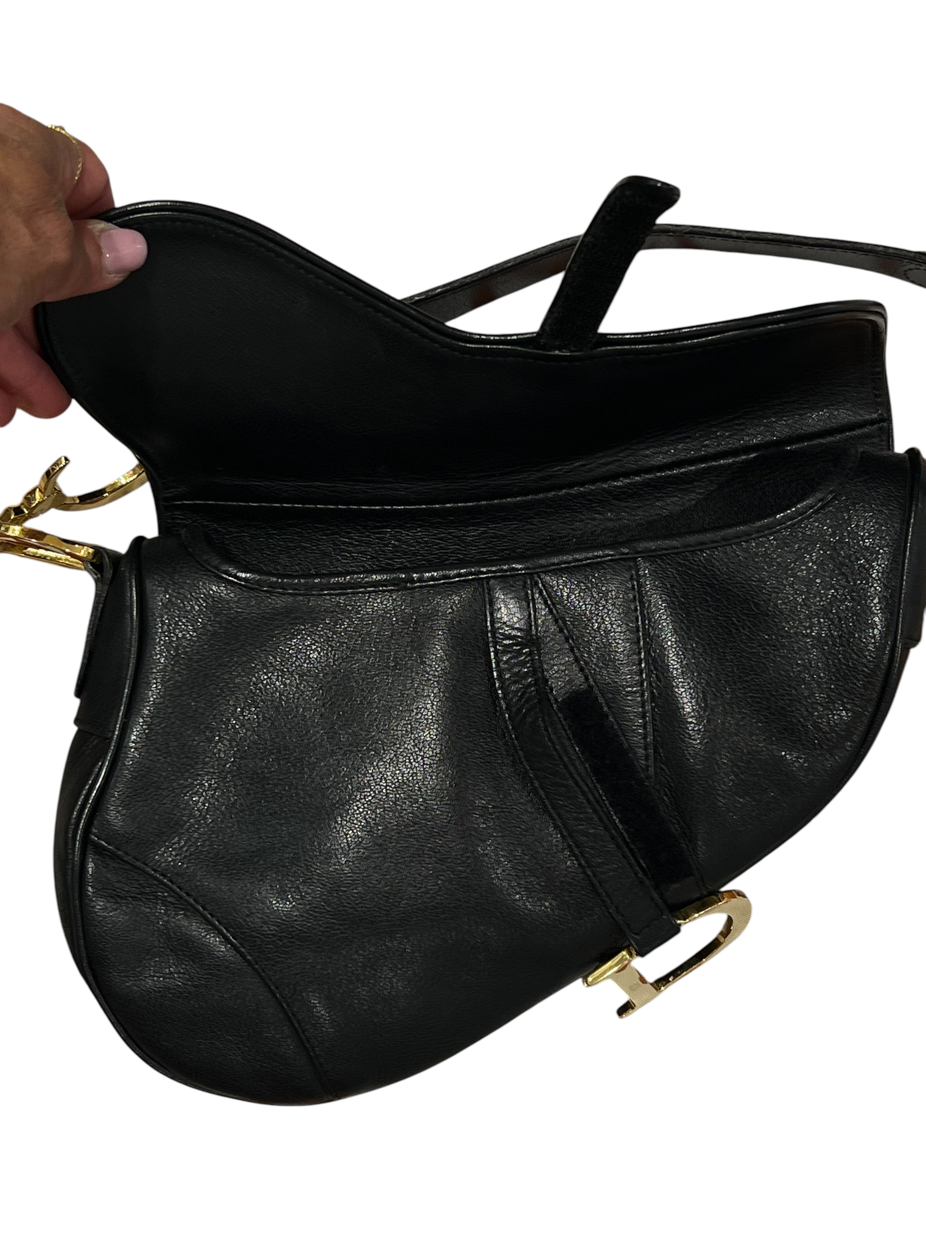 Dior - Borsa Saddle in pelle nera vintage
