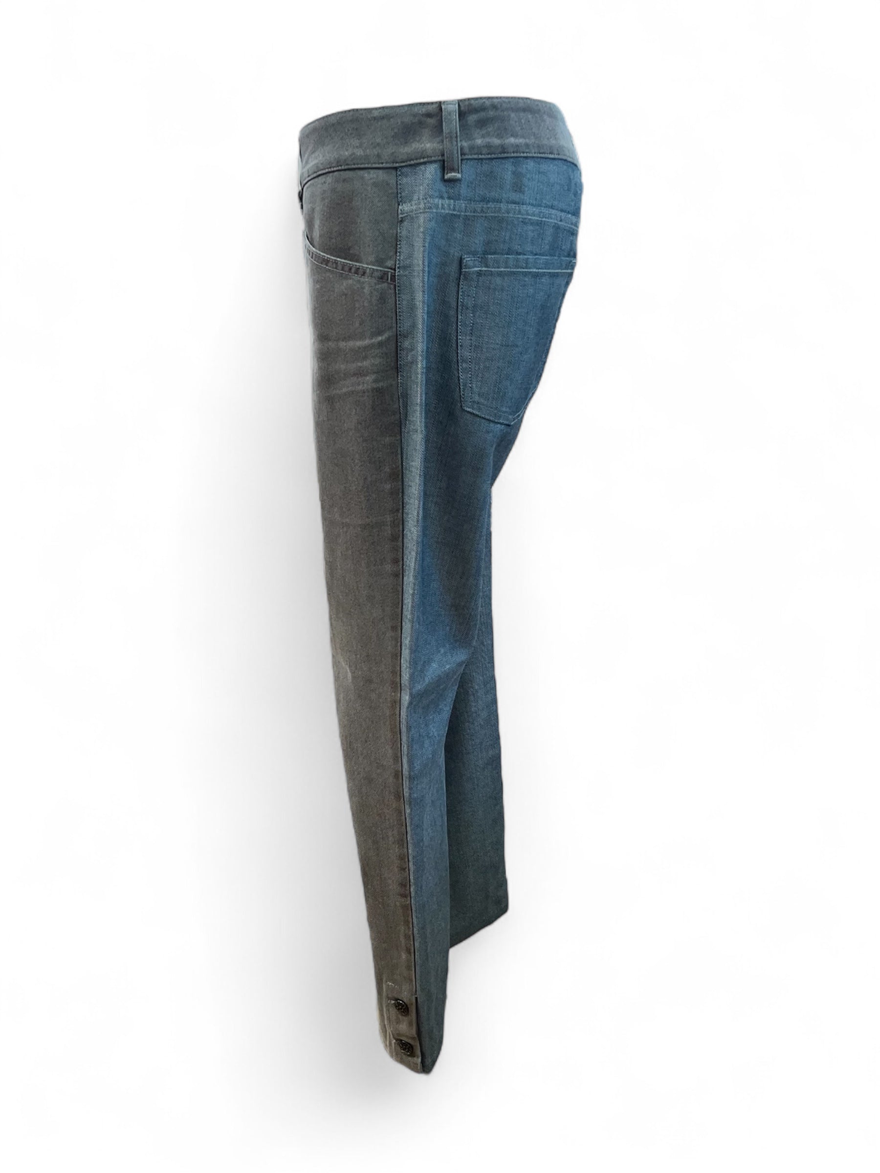 Chanel -Jean bicolore gris T44