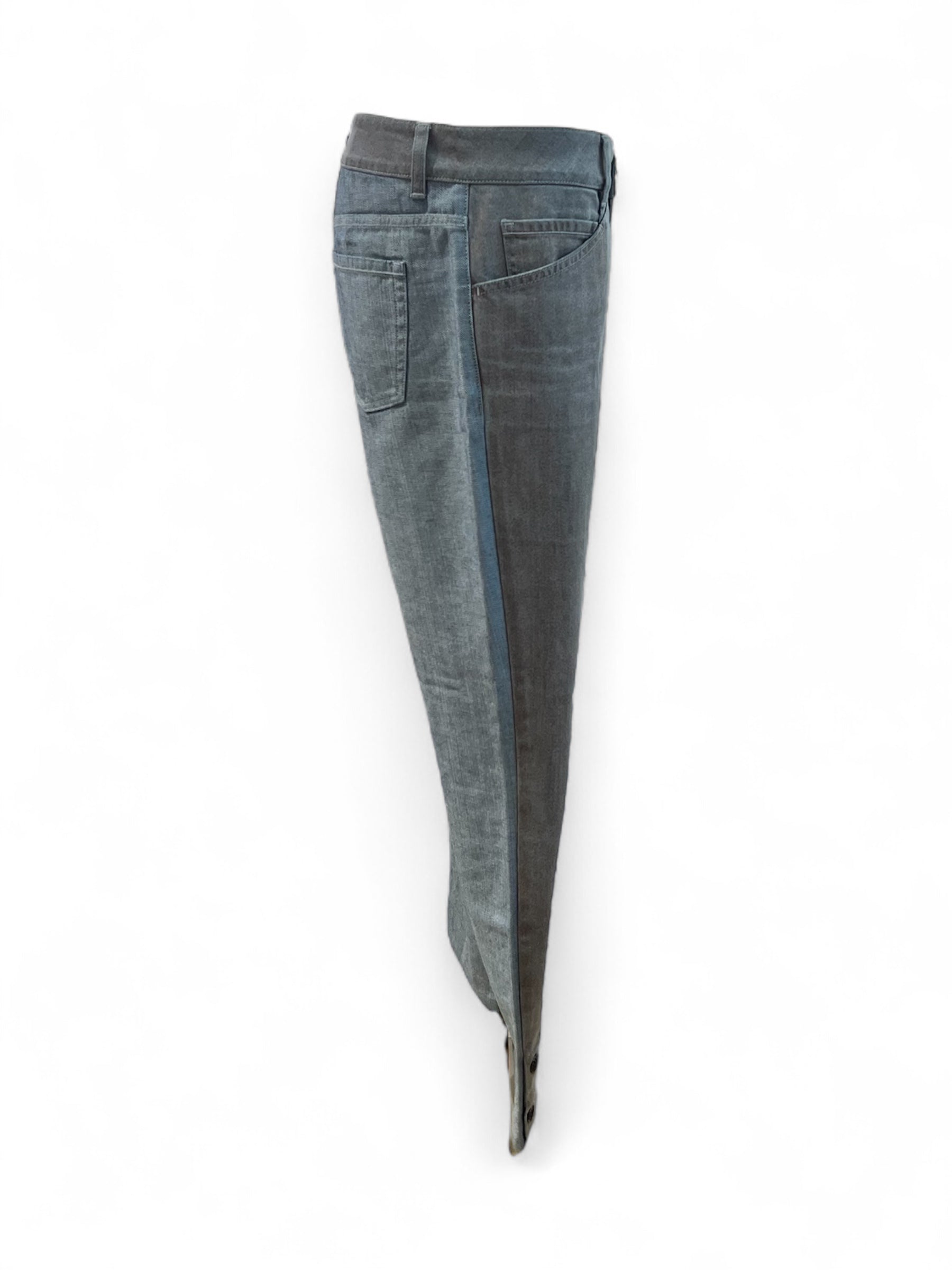 Chanel -Jean bicolore gris T44