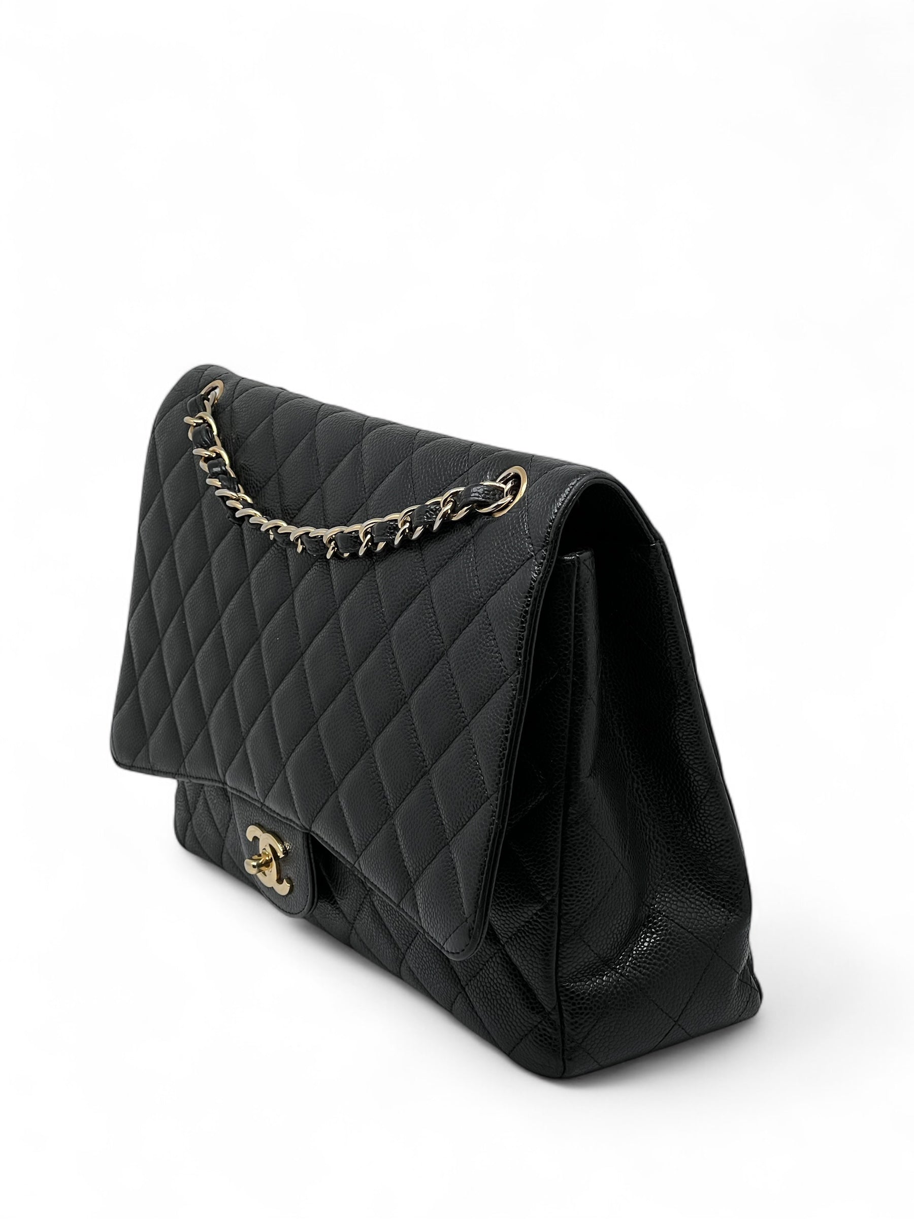 Chanel - Maxi Jumbo Tasche aus Kaviarleder