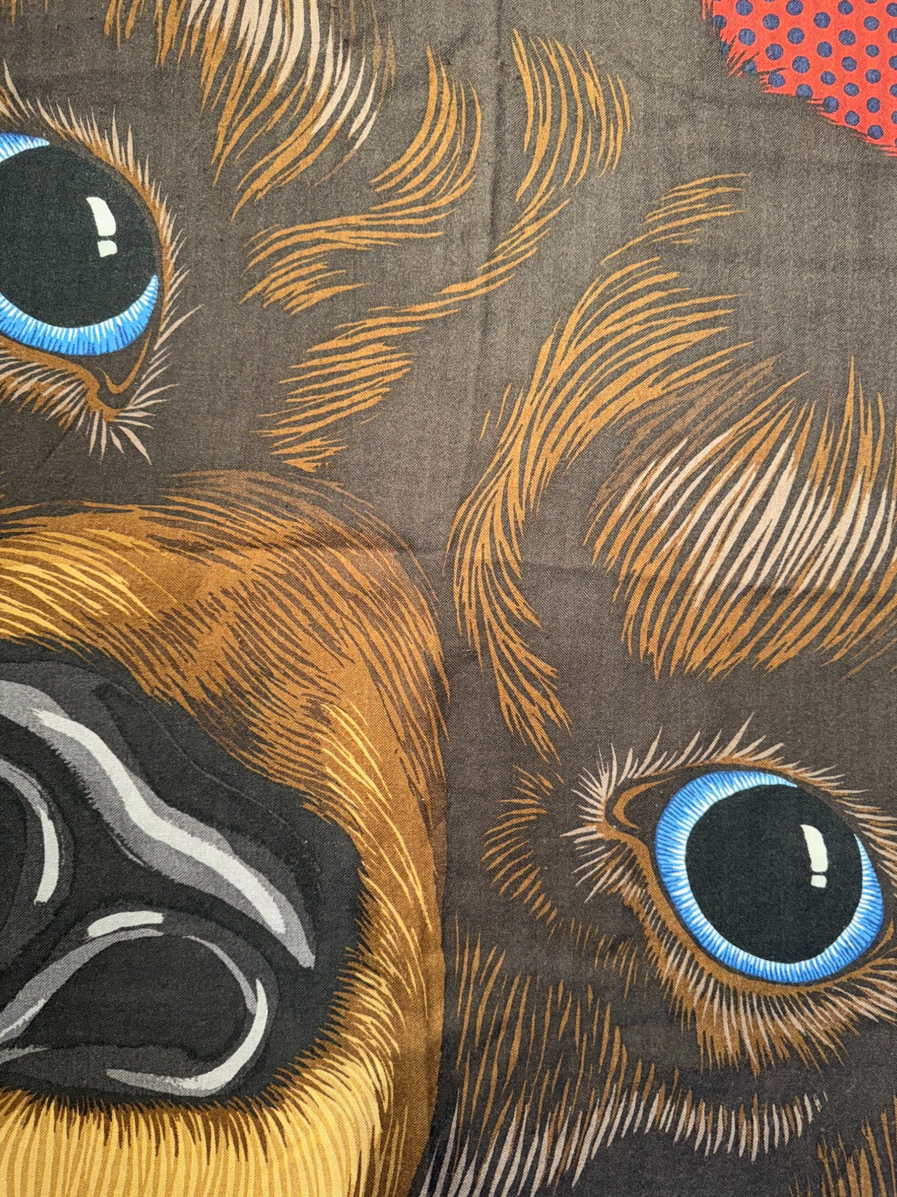 Hermès - Châle motif ours