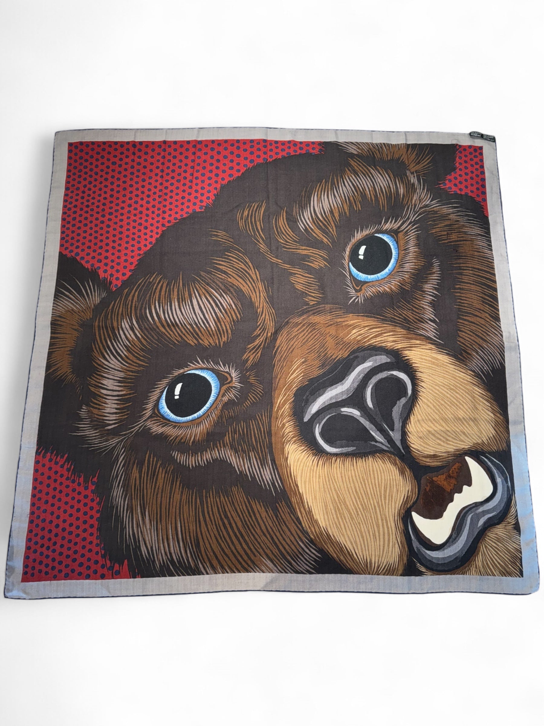 Hermès - Châle motif ours
