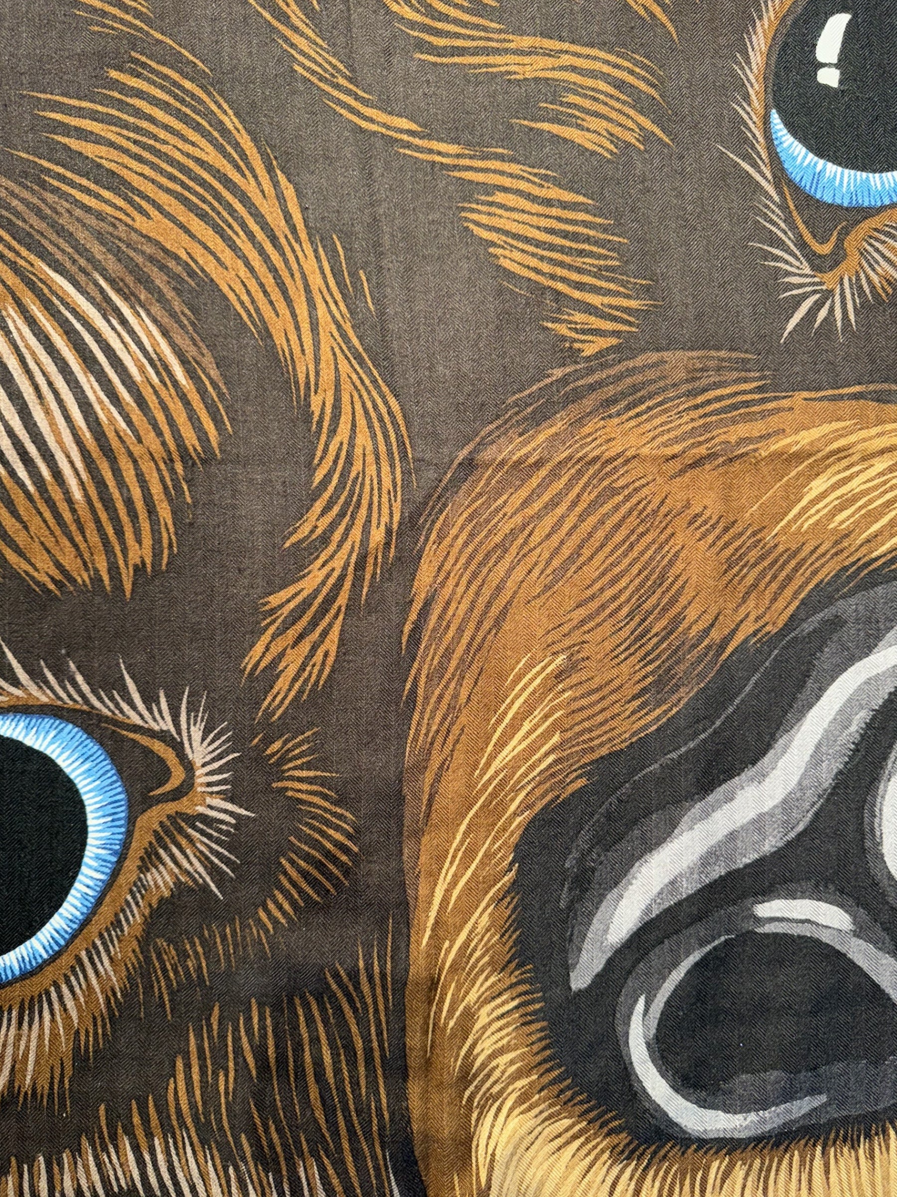 Hermès - Châle motif ours