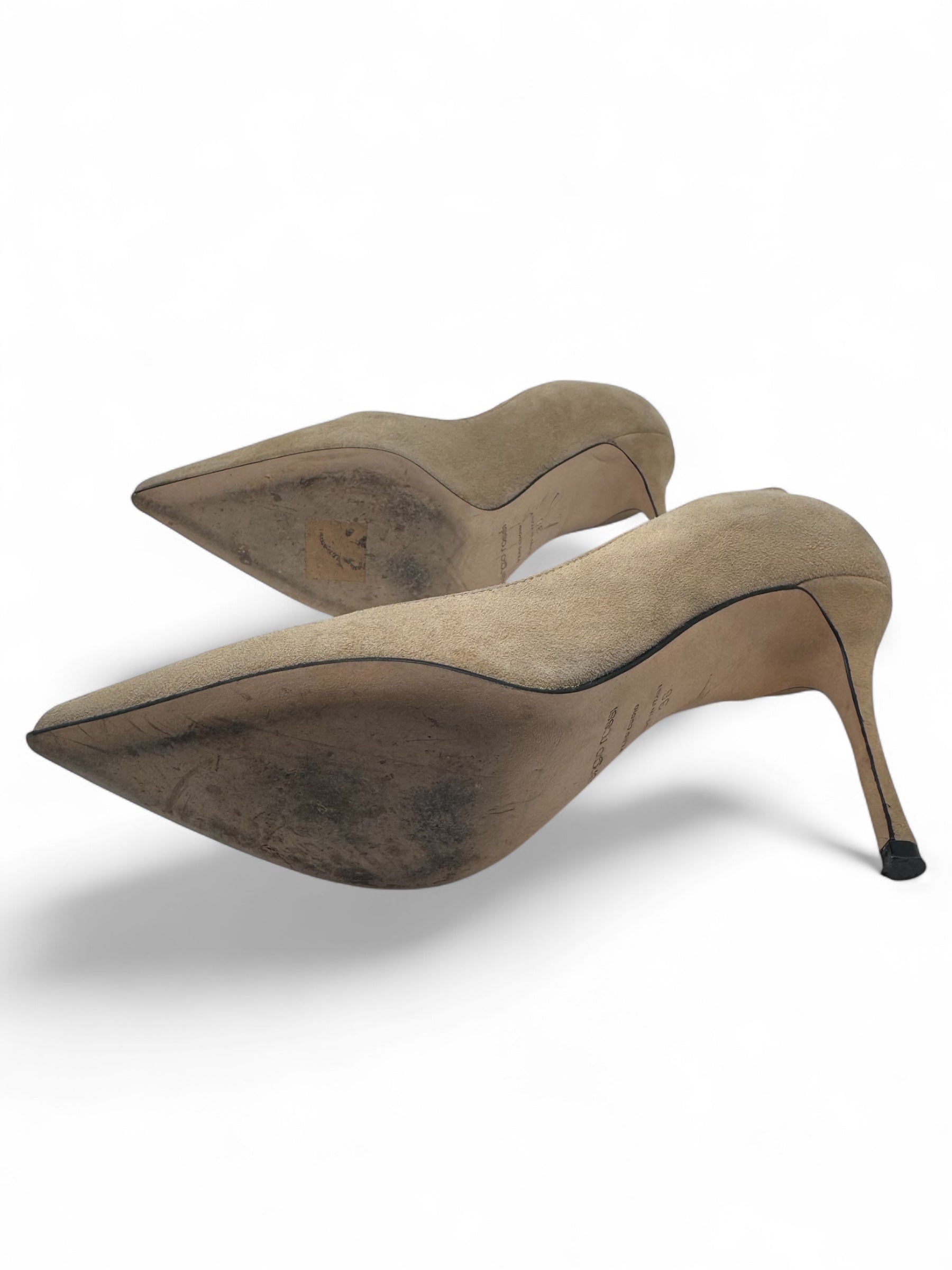 Sergio Rossi - Décolleté beige in camoscio T36