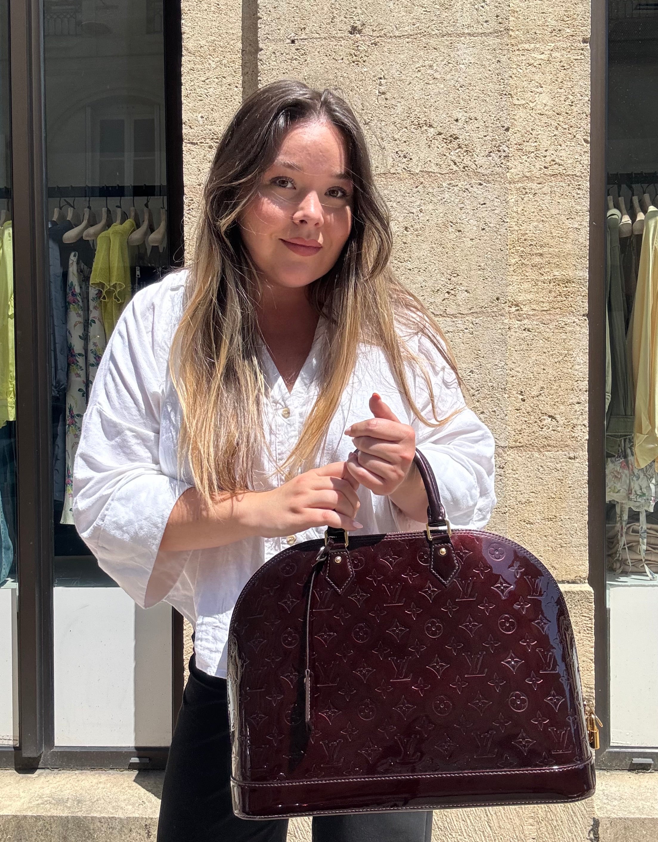 Louis Vuitton - Tasche Alma So Aubergine GM