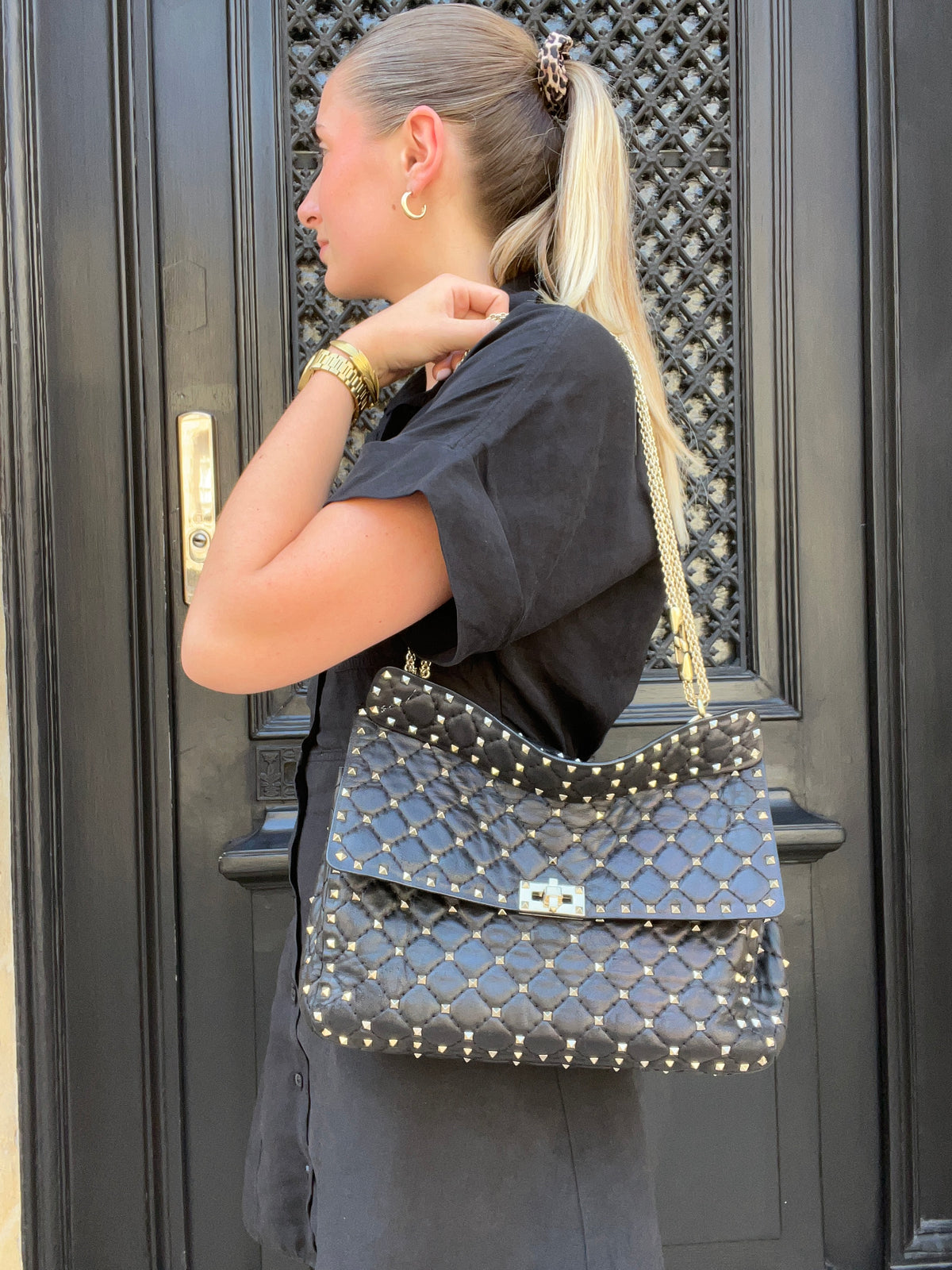Valentino - Tasche Rocknieten Spitze