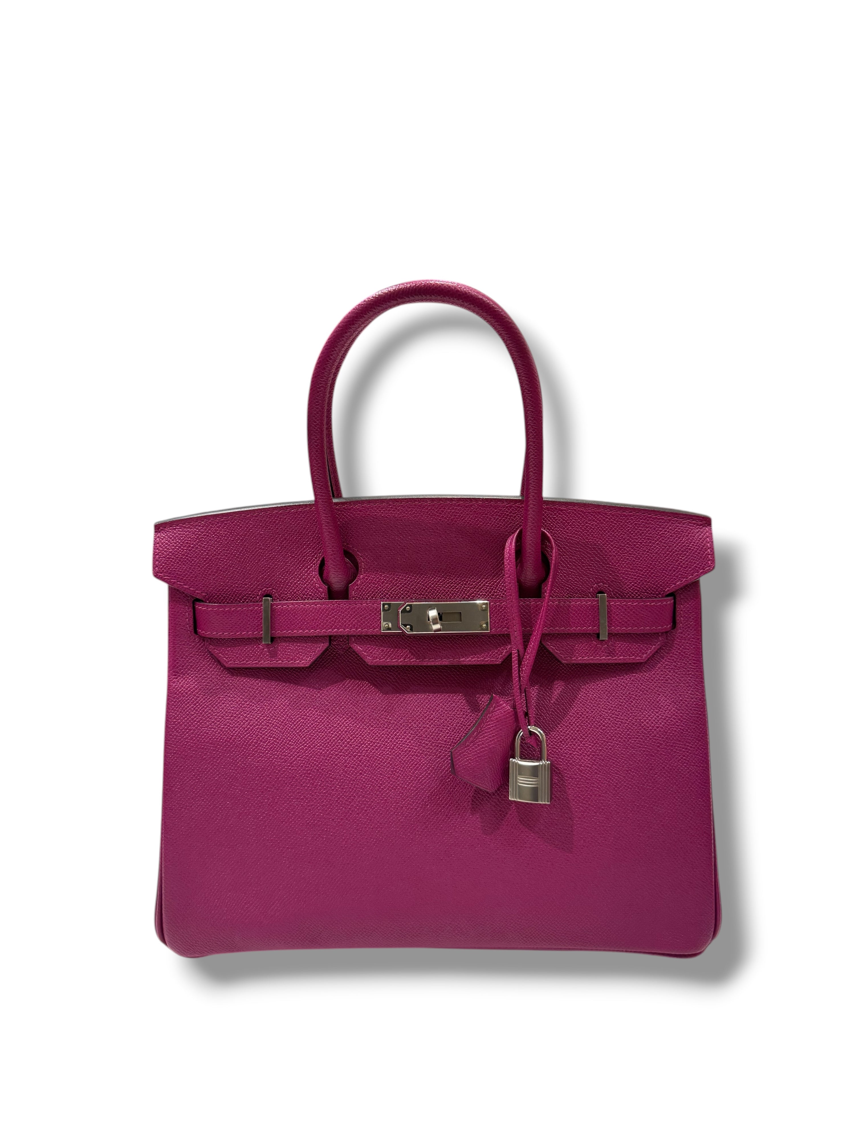 Hermès - Sac Birkin 30 Epsom Rose Pourpre PHW