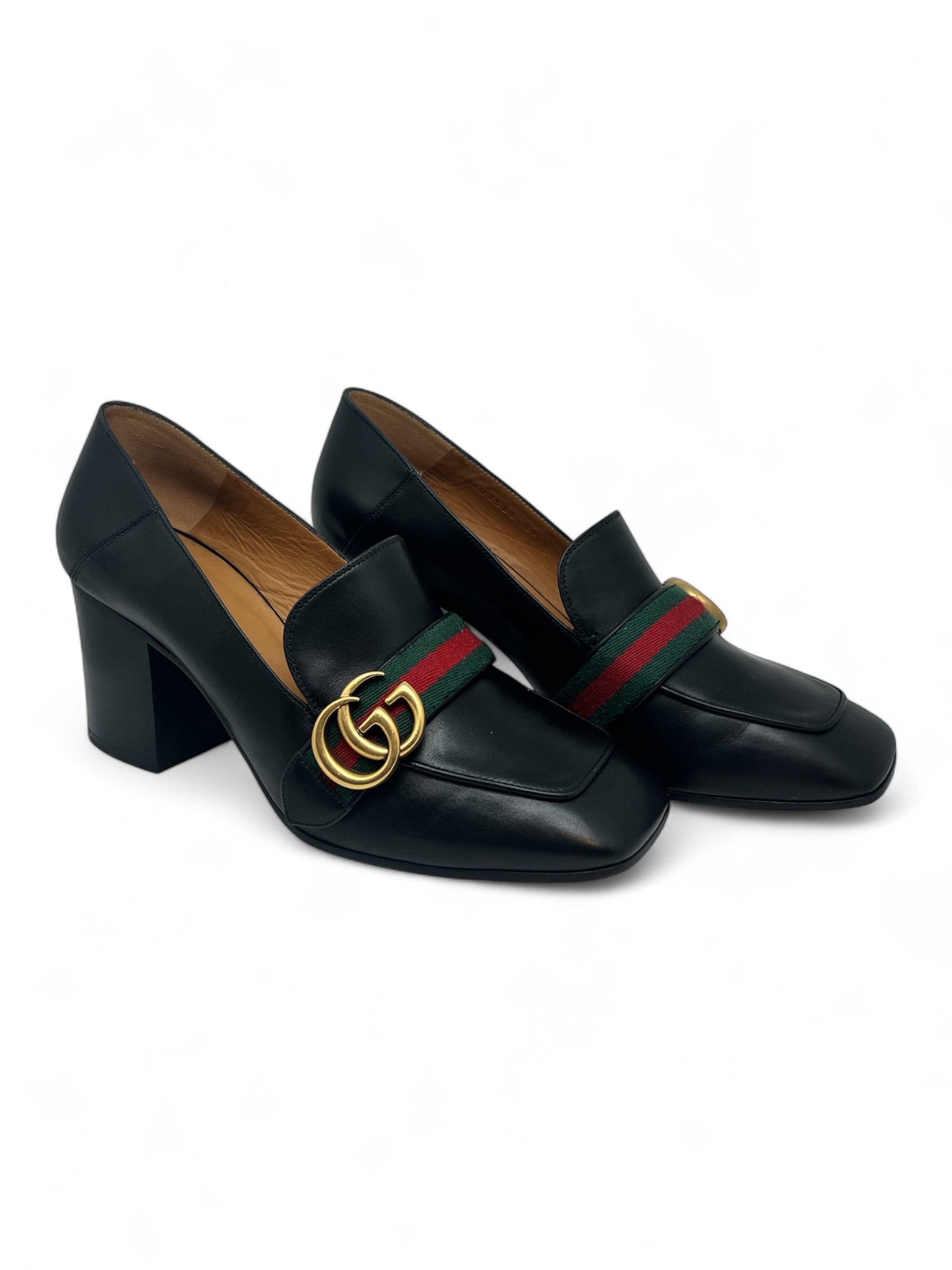 Gucci - Chaussures à talons Peyton en cuir T39