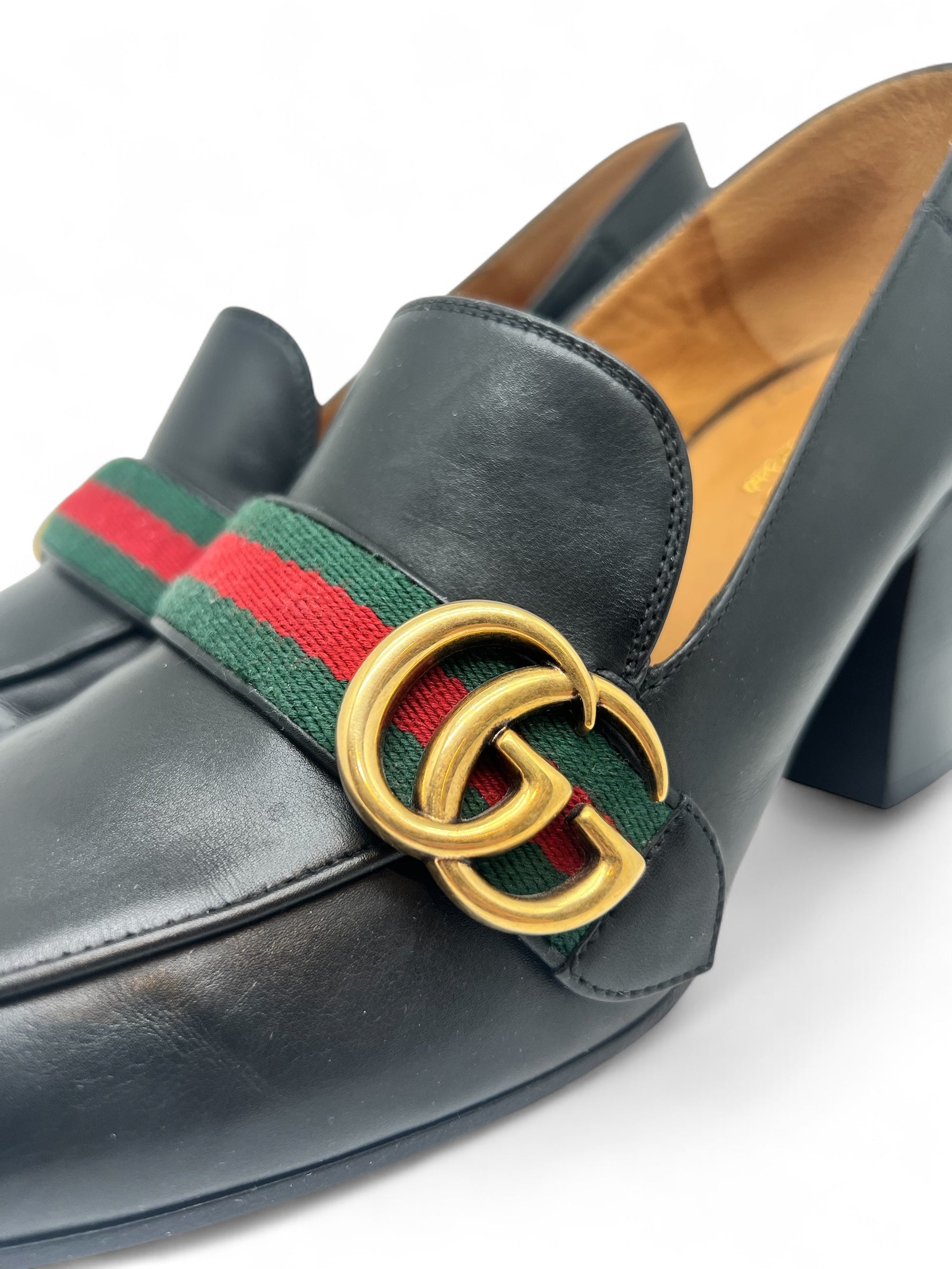 Gucci - Chaussures à talons Peyton en cuir T39