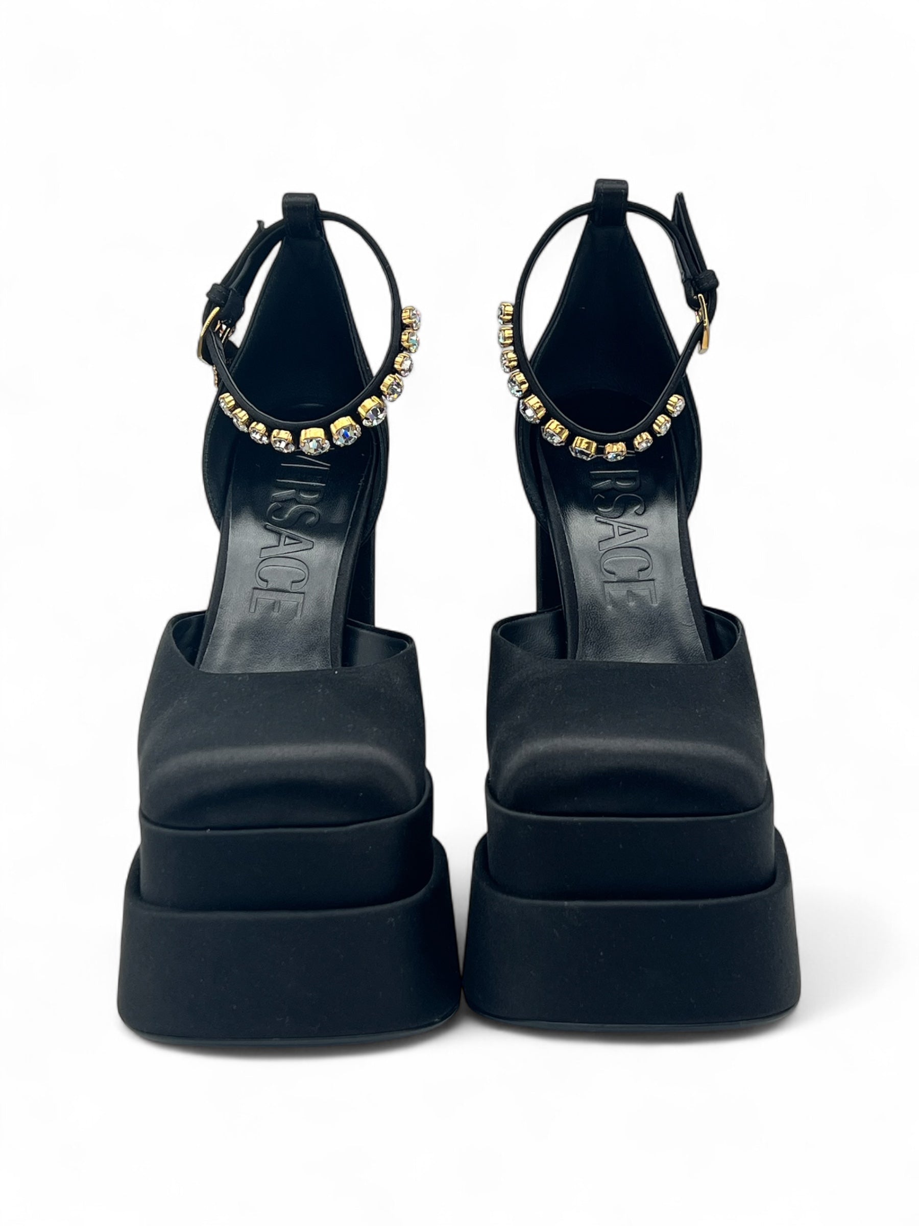 Versace - Escarpin Médusa avec strass T38,5