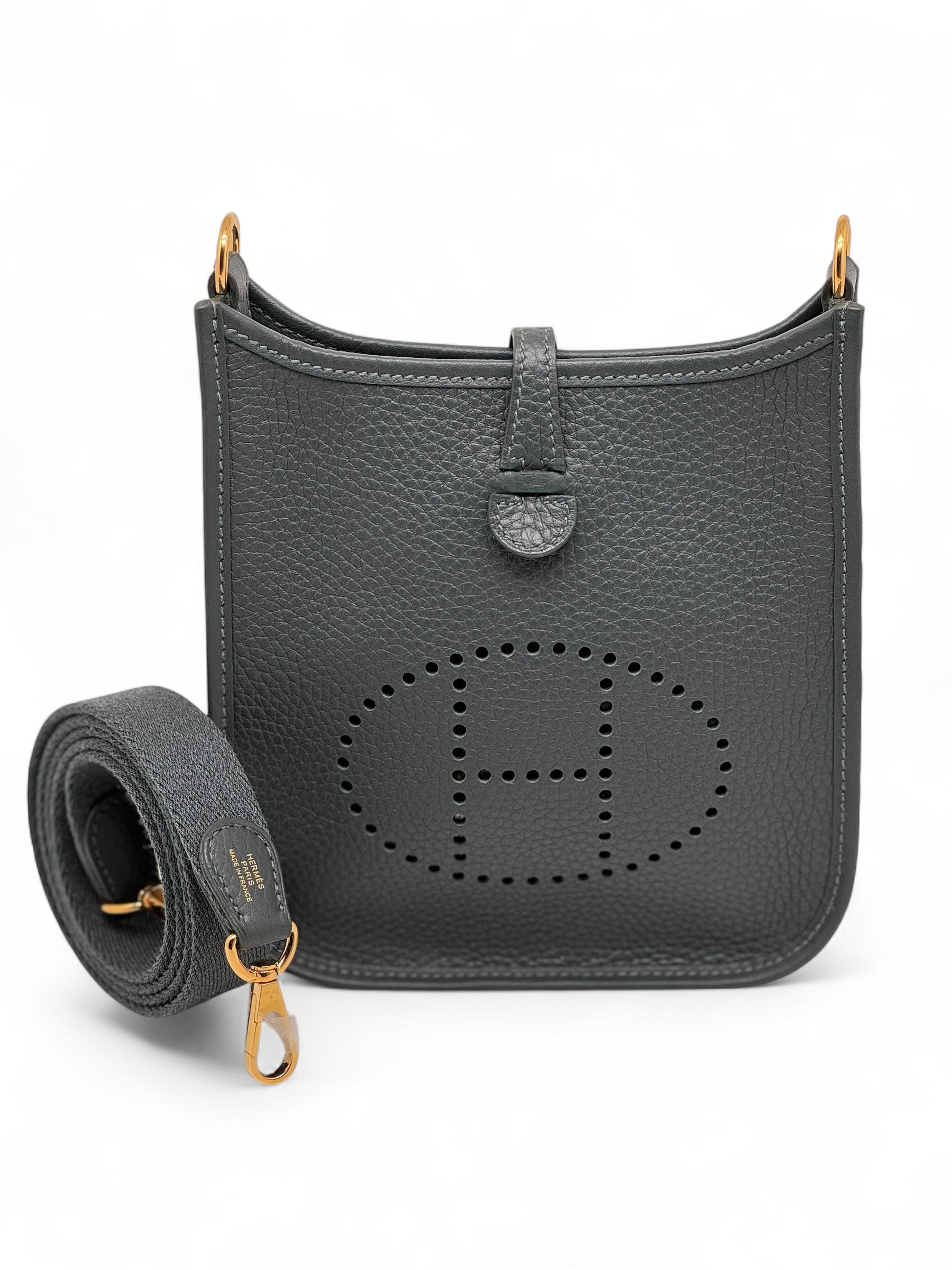 Hermès - Sac Mini Evelyne 16 Vert Mangrove