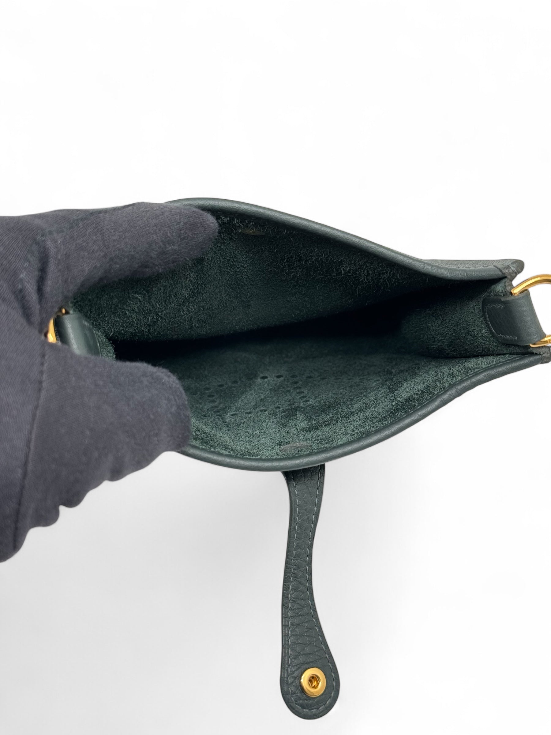 Hermès - Mini-Tasche Evelyne 16 Mangroven-Grün