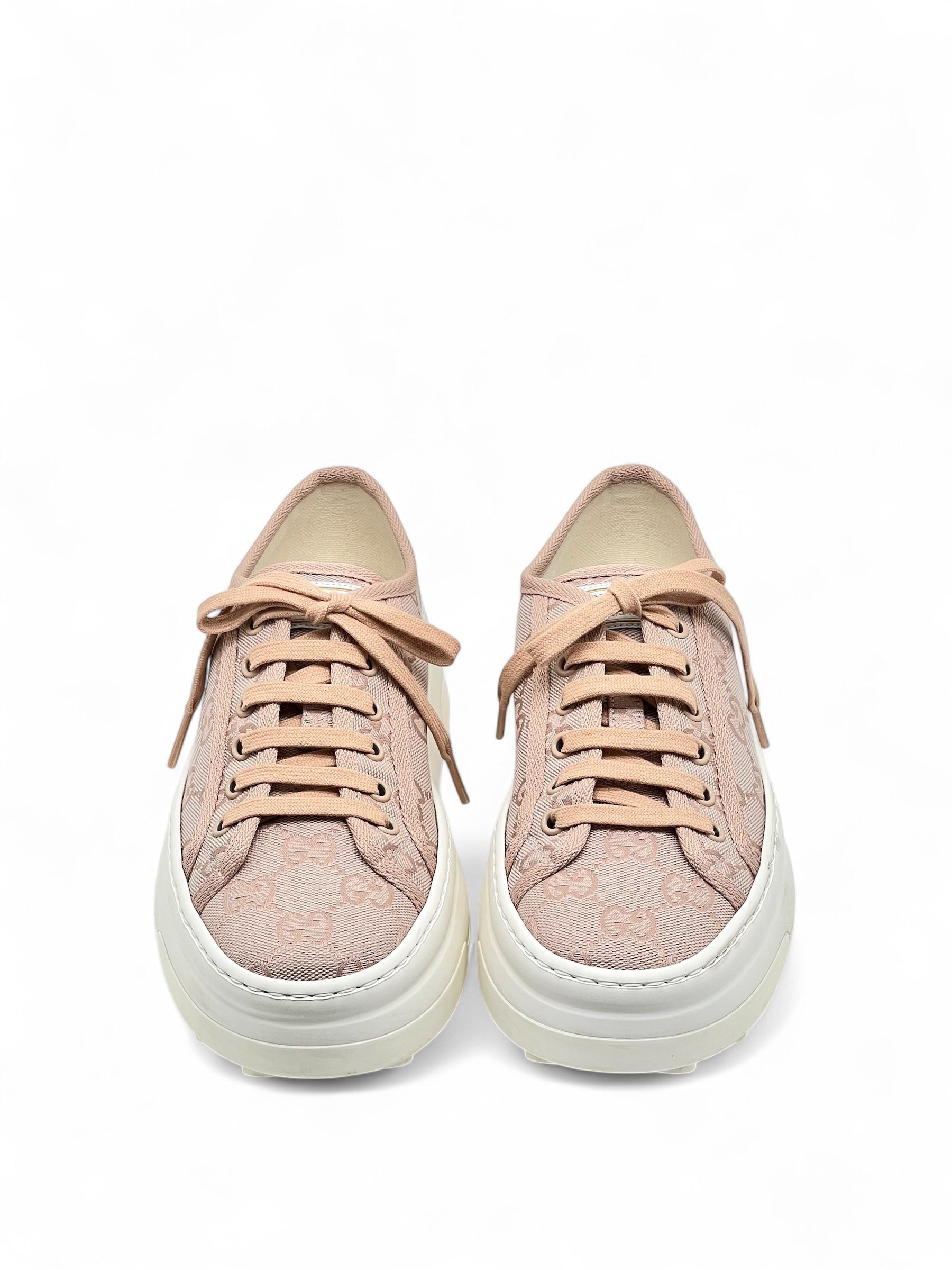 Gucci - Baskets monogram rose T37