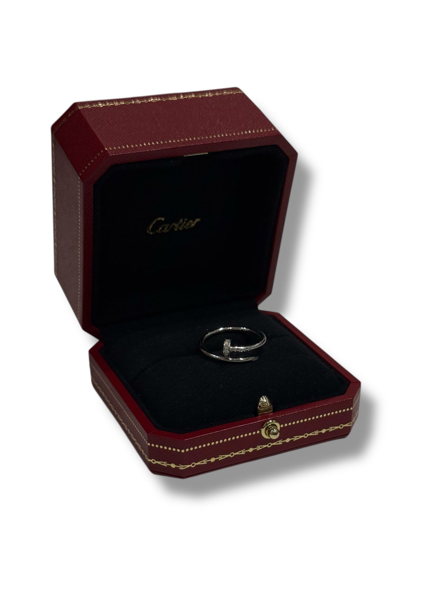 Cartier - Bague juste un clou or gris et diamants T.56