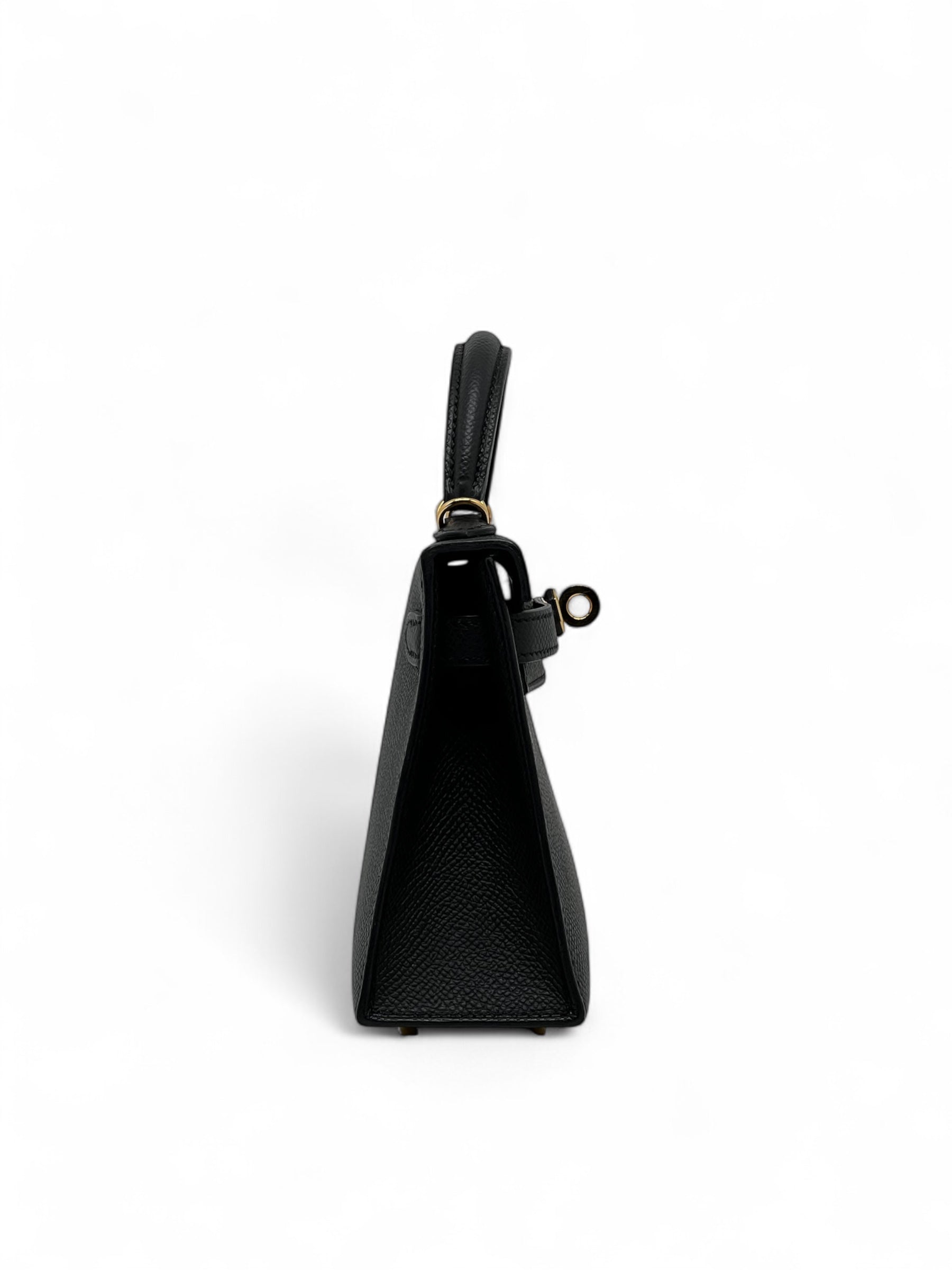 Hermès - Sac Mini Kelly Noir cuir Epsom