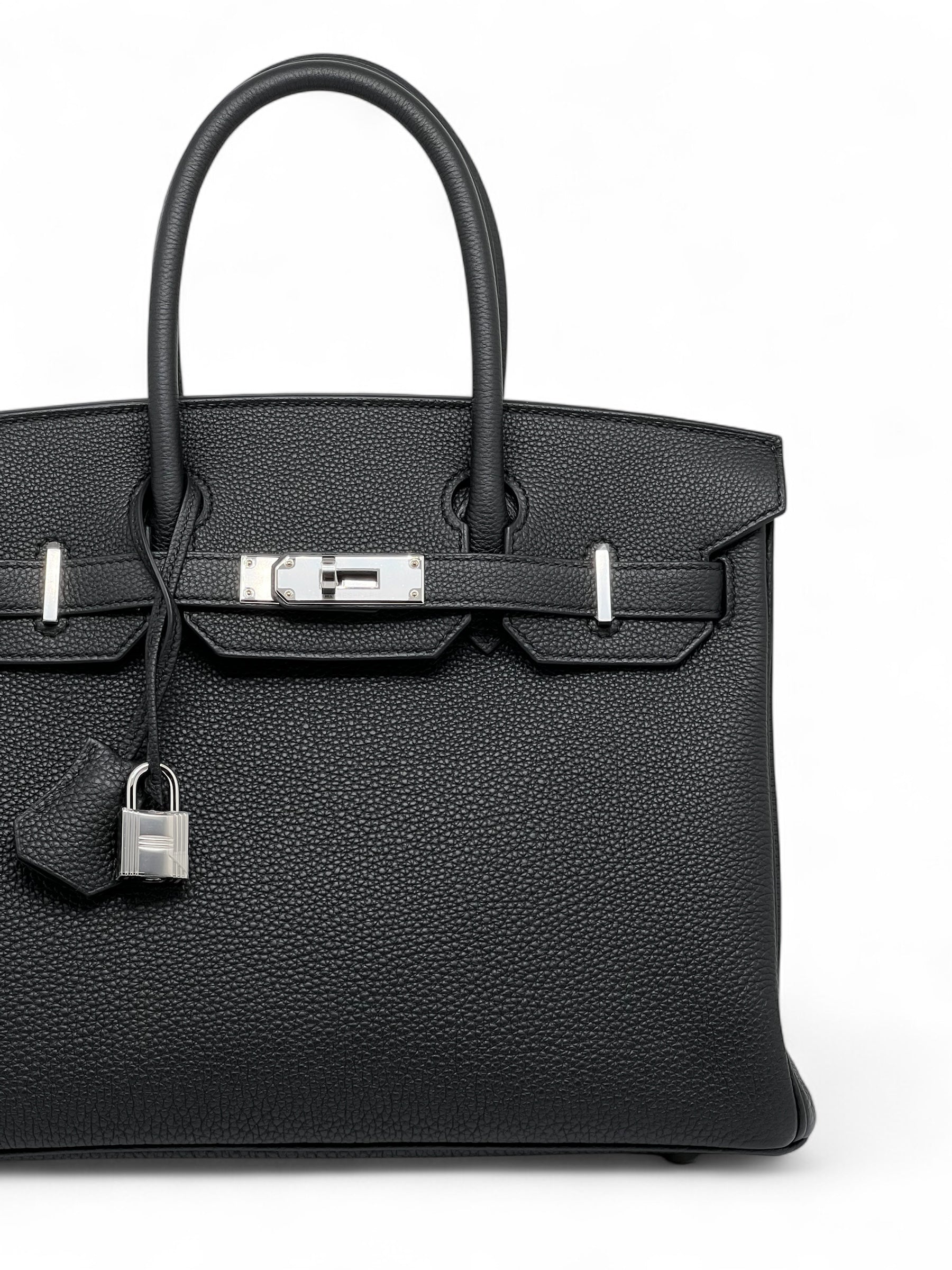 Hermès - Sac Birkin 30 Noir cuir Togo