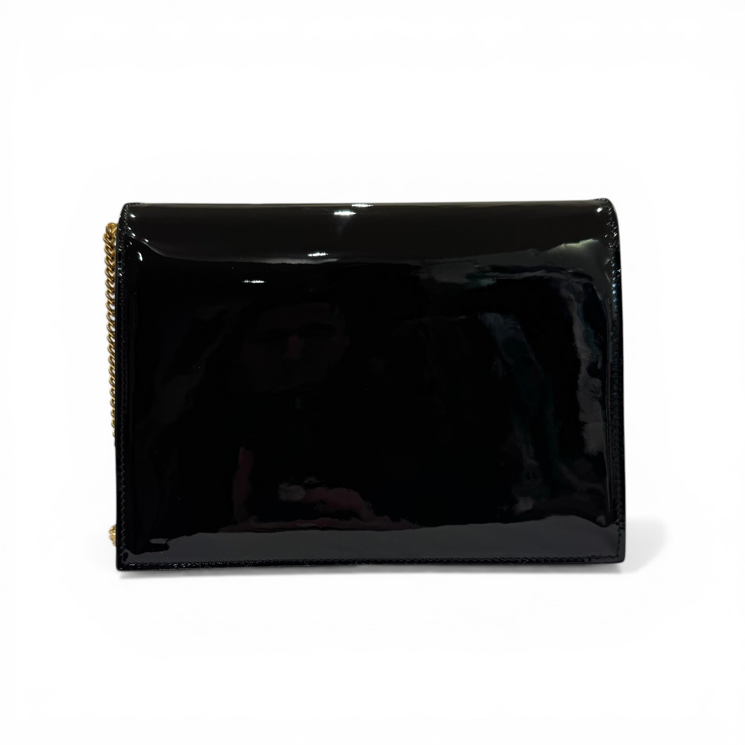 Yves Saint Laurent - Sac en cuir vernis noir