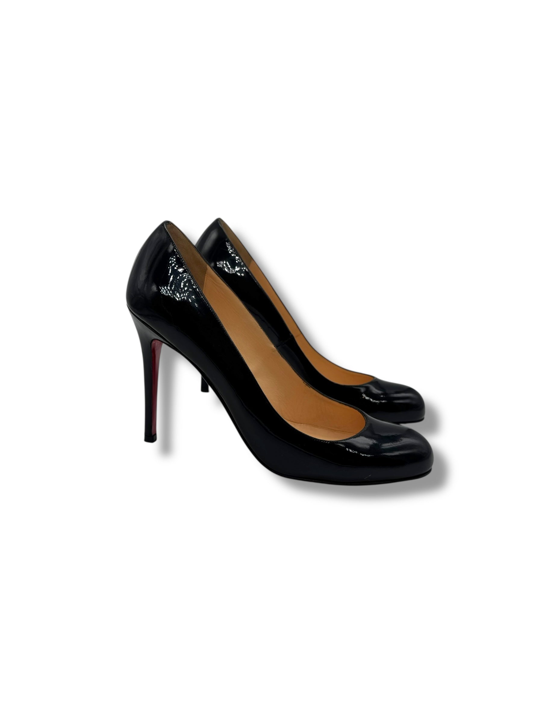 Louboutin - Escarpin noir verni T39