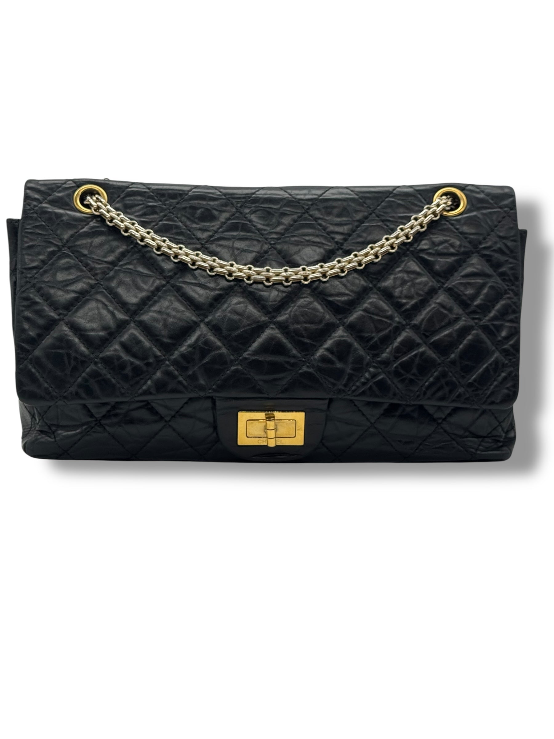 Chanel - Maxi-Tasche 2.55 Schwarz