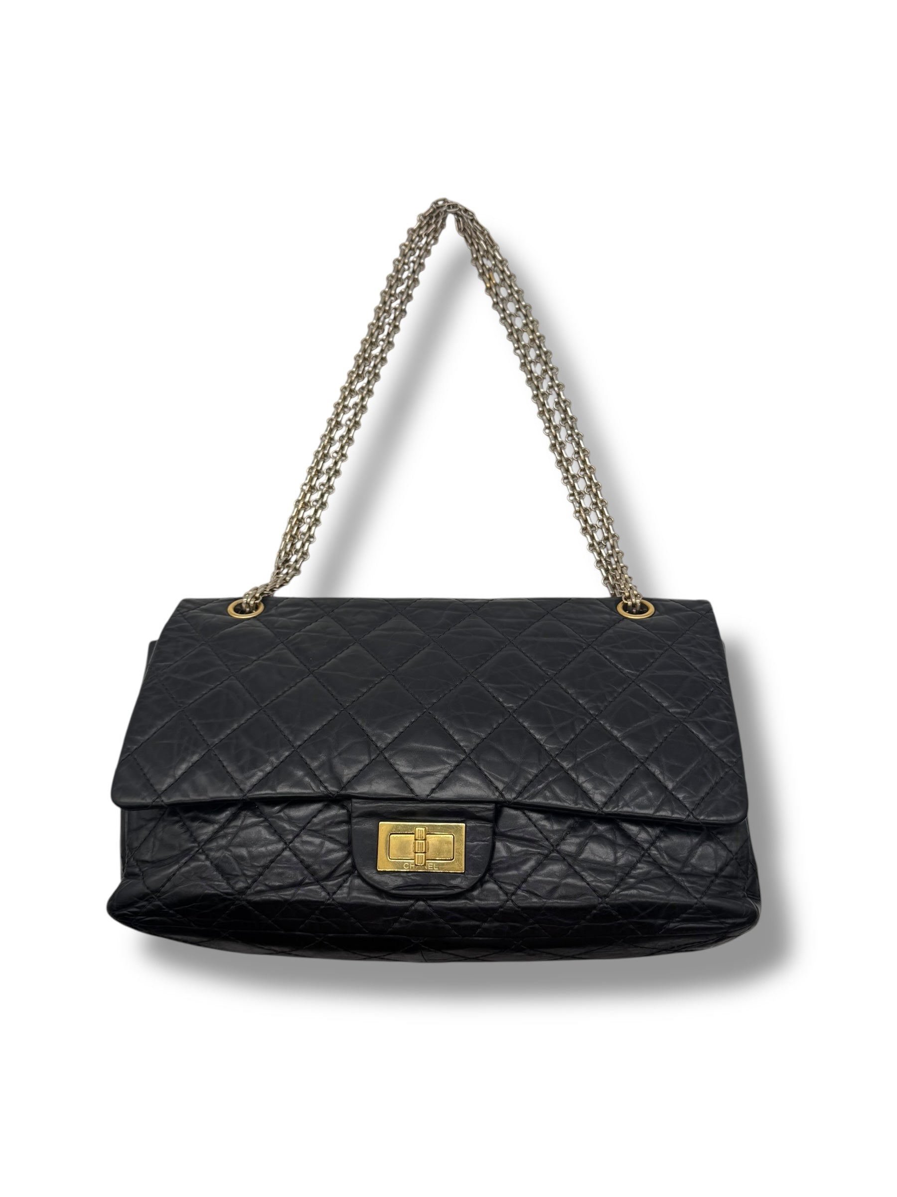 Chanel - Maxi-Tasche 2.55 Schwarz