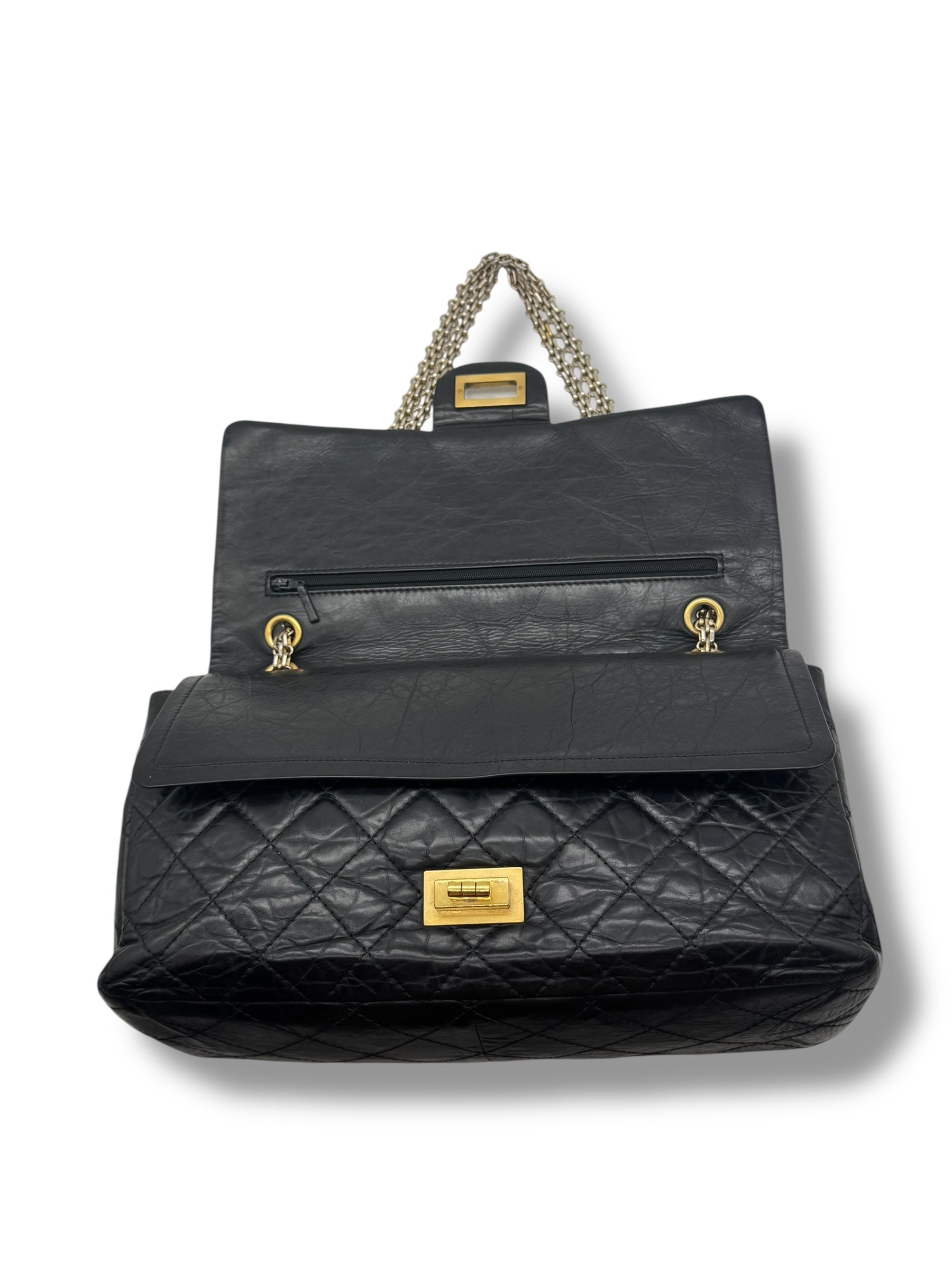 Chanel - Maxi-Tasche 2.55 Schwarz
