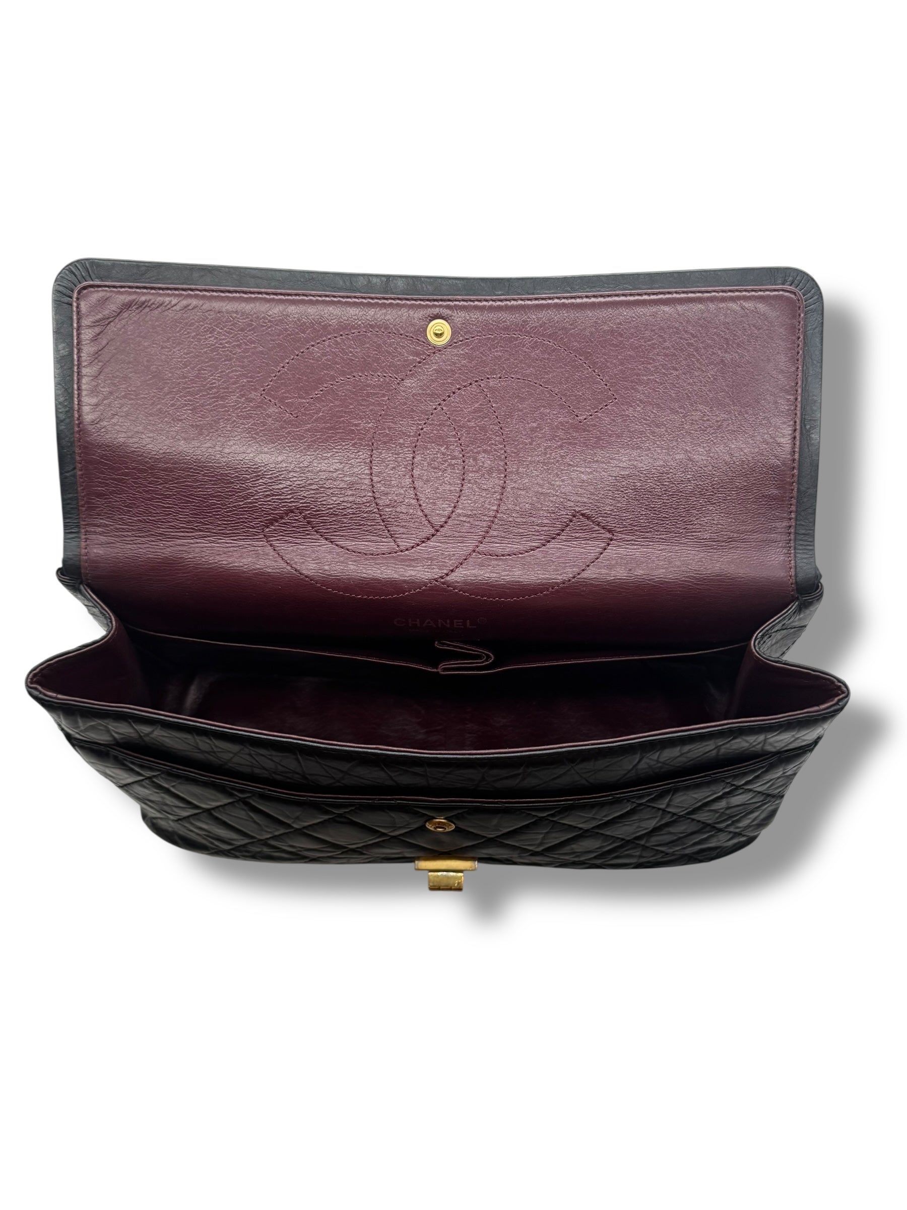 Chanel - Maxi-Tasche 2.55 Schwarz