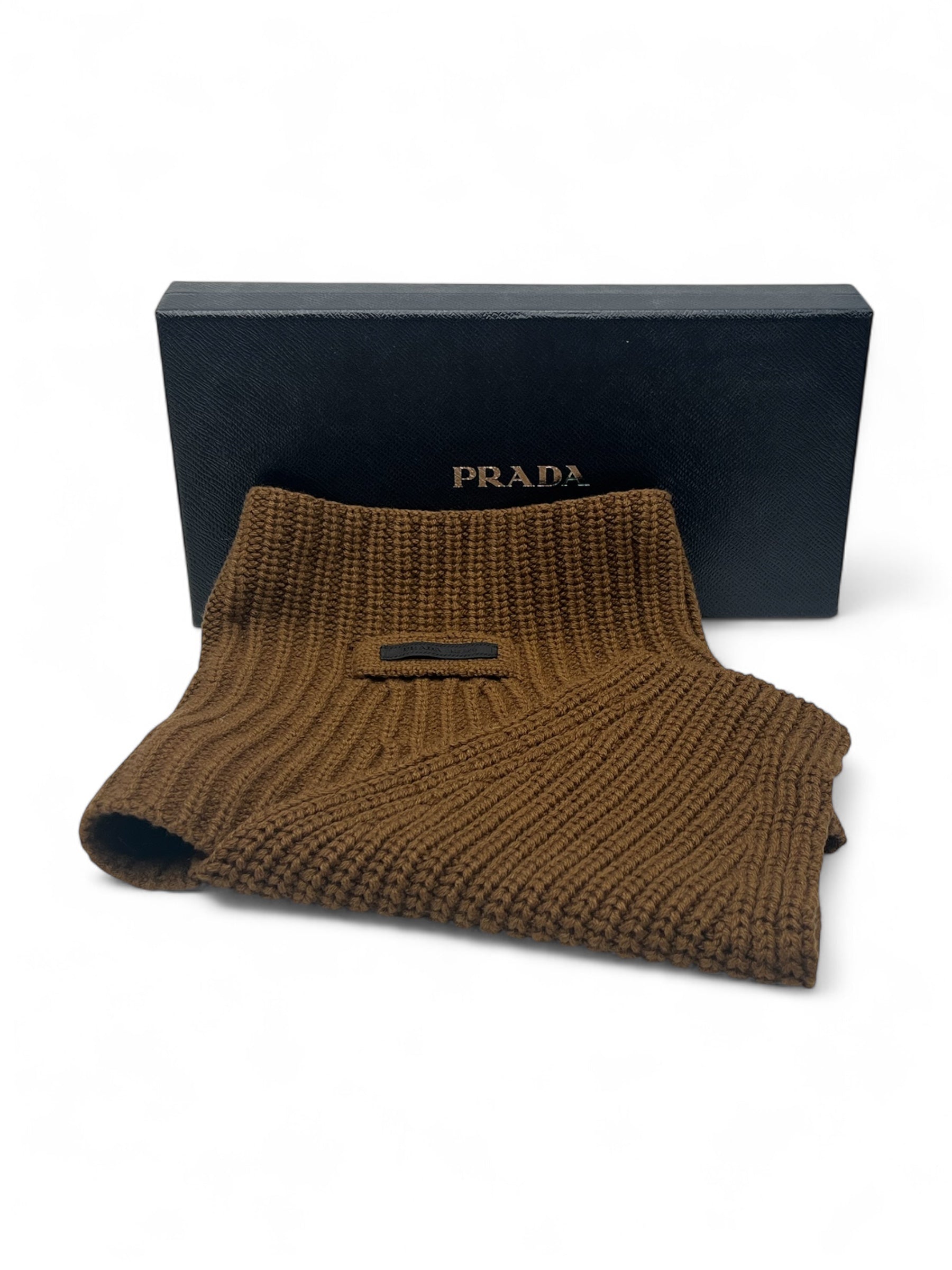 Prada - Cache cou en cachemire marron