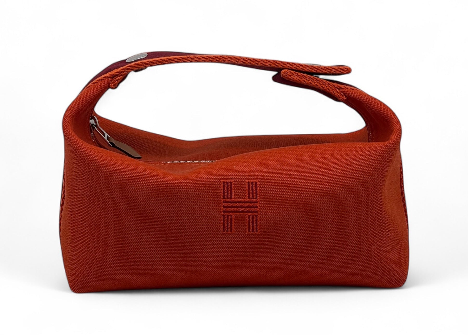 Hermès - Sac Trousse Bride à Brac orange feu