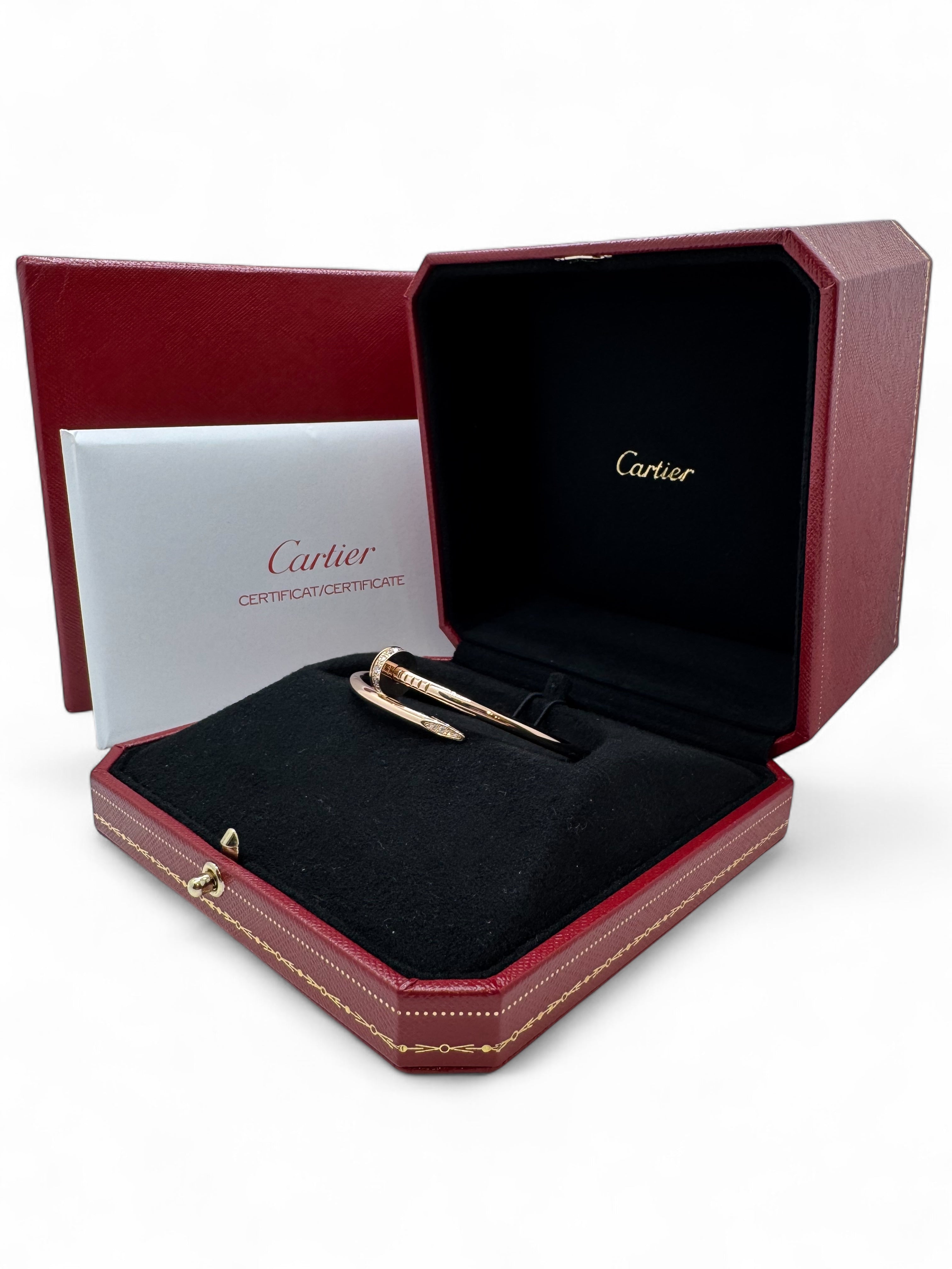 Cartier - Bracelet "Juste un Clou" en or rose 18k sertie