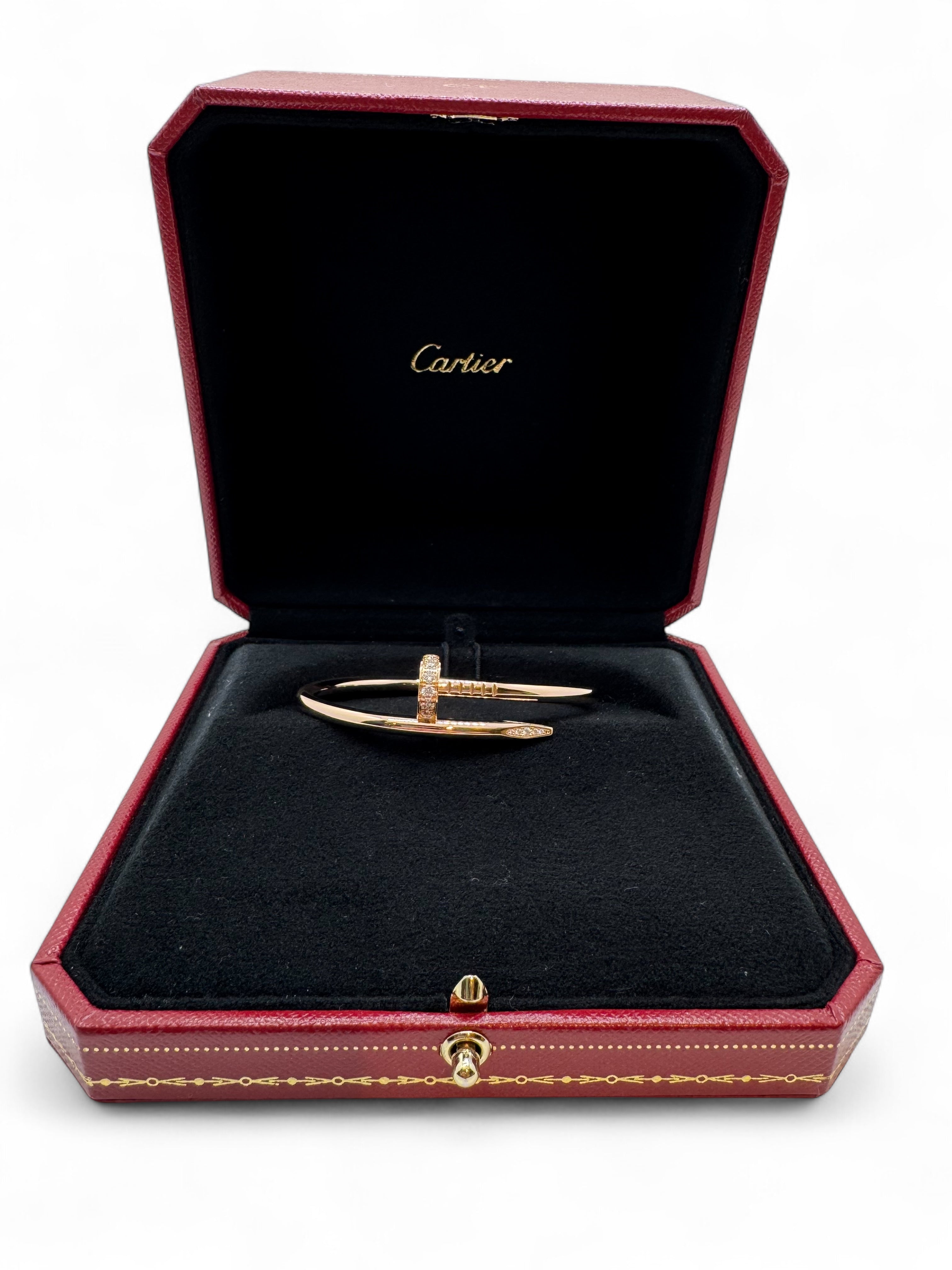 Cartier - Bracelet "Juste un Clou" en or rose 18k sertie