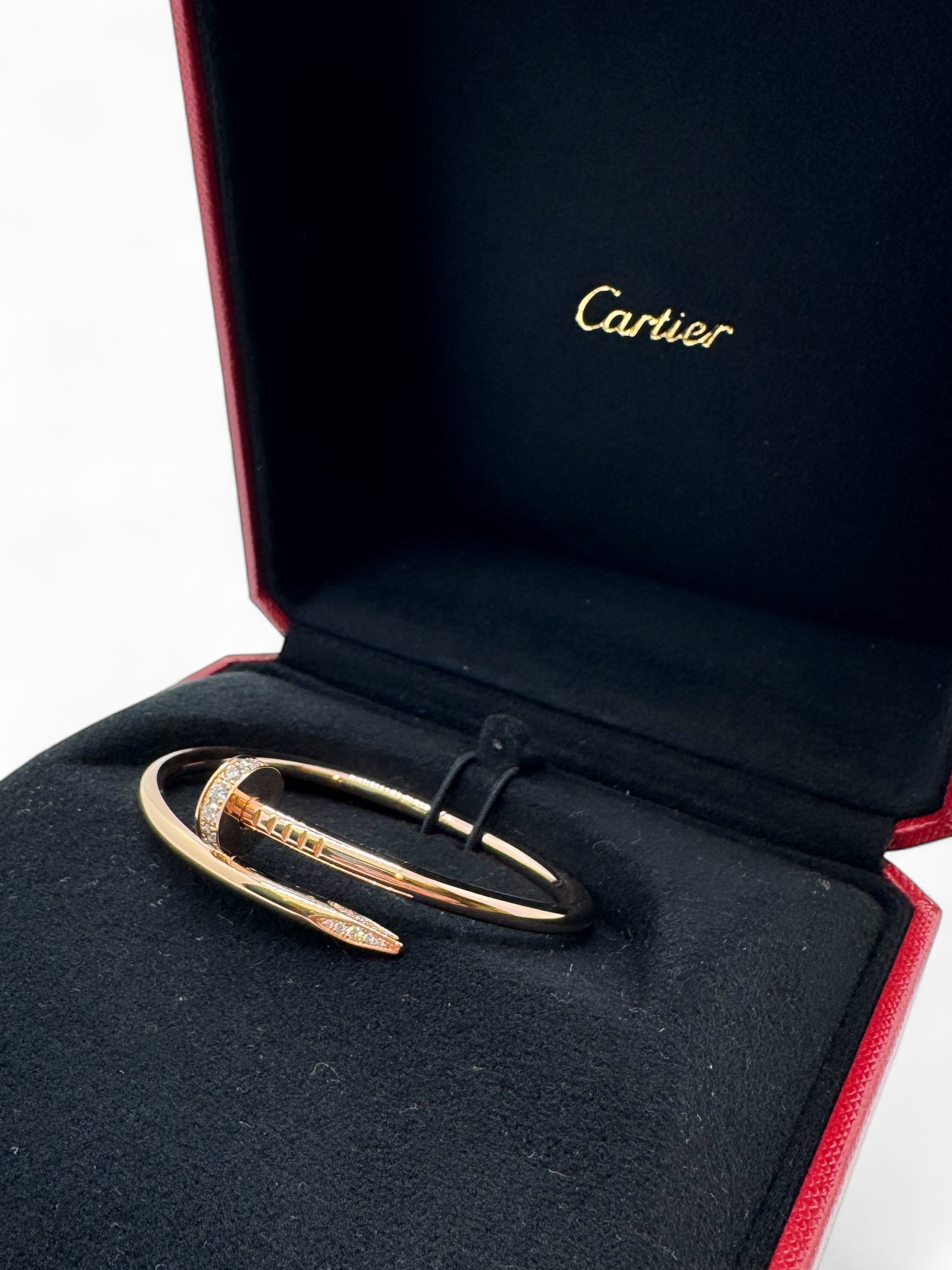 Cartier - Bracelet "Juste un Clou" en or rose 18k sertie