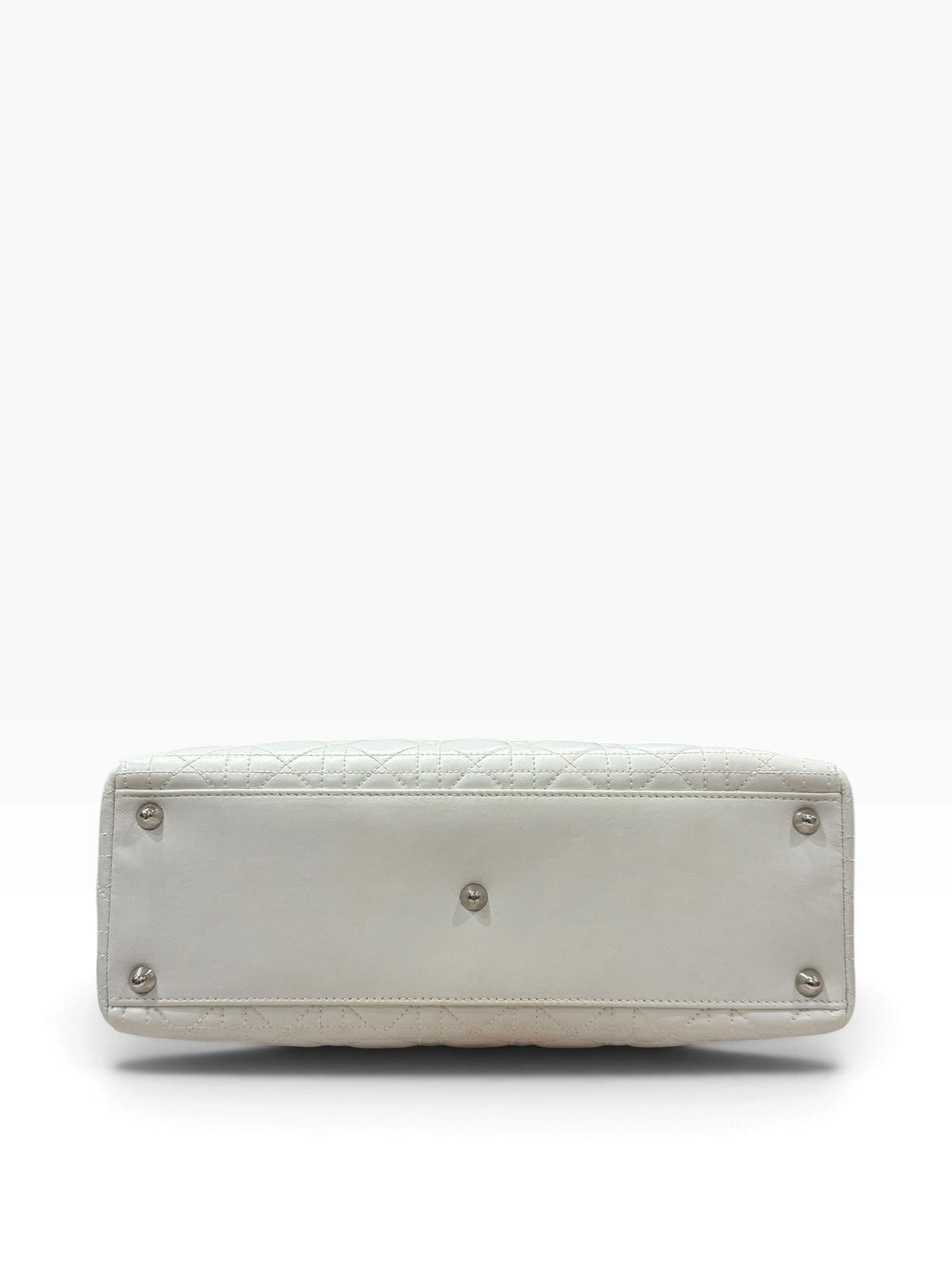 Dior - sac lady Dior cuir blanc vintage