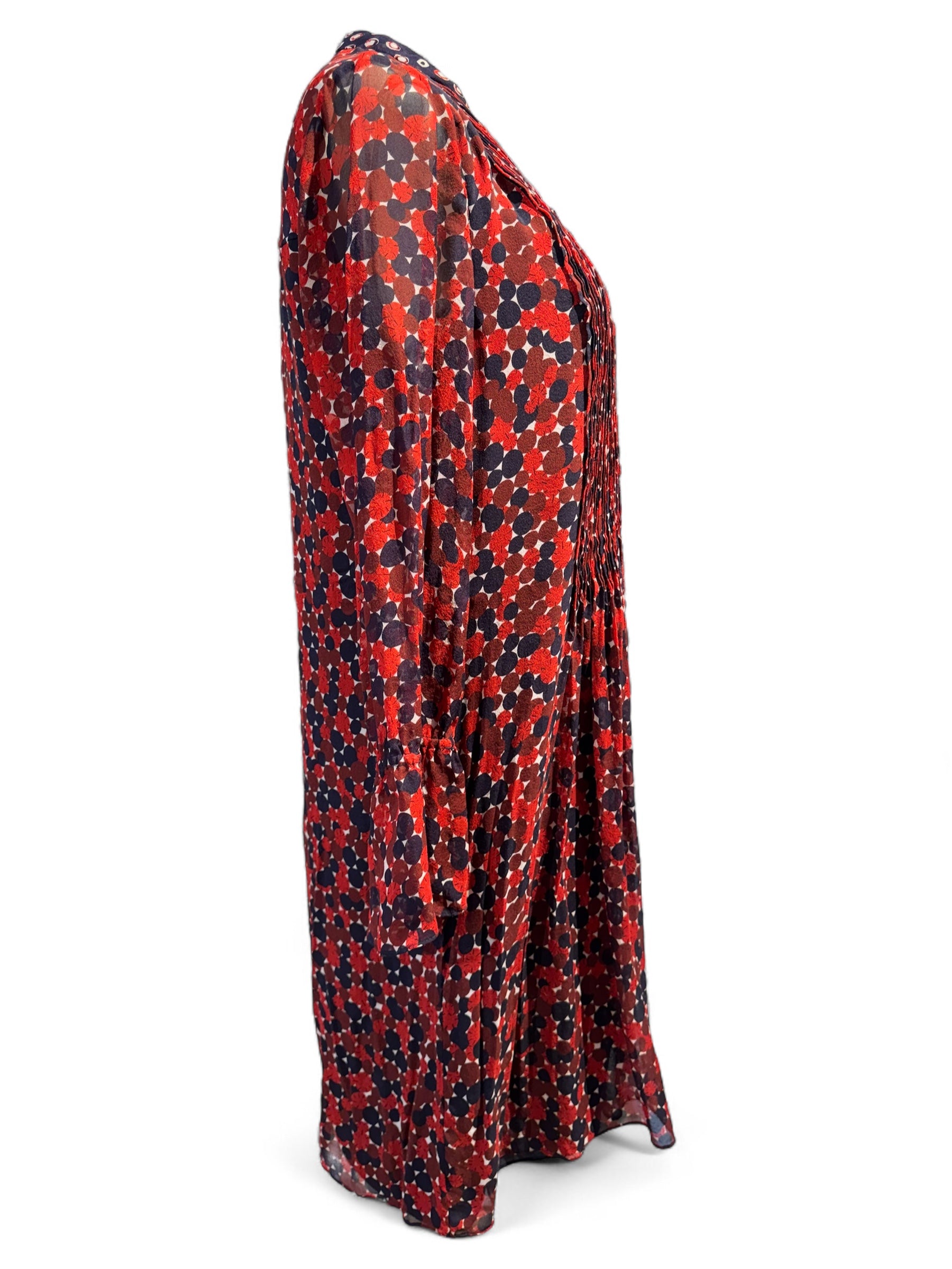DVF Diane VanFurstenberg - Robe à motif rouge et bleu T4