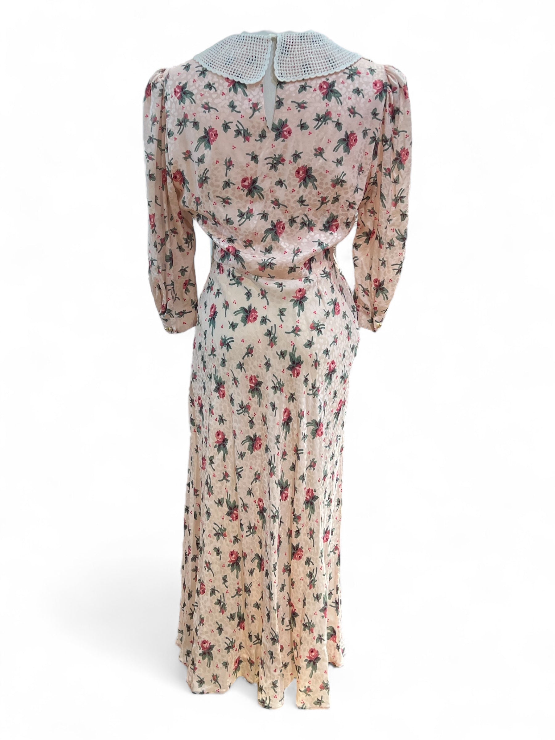 Miu Miu - Robe rose a fleur et brodée T40It / T3