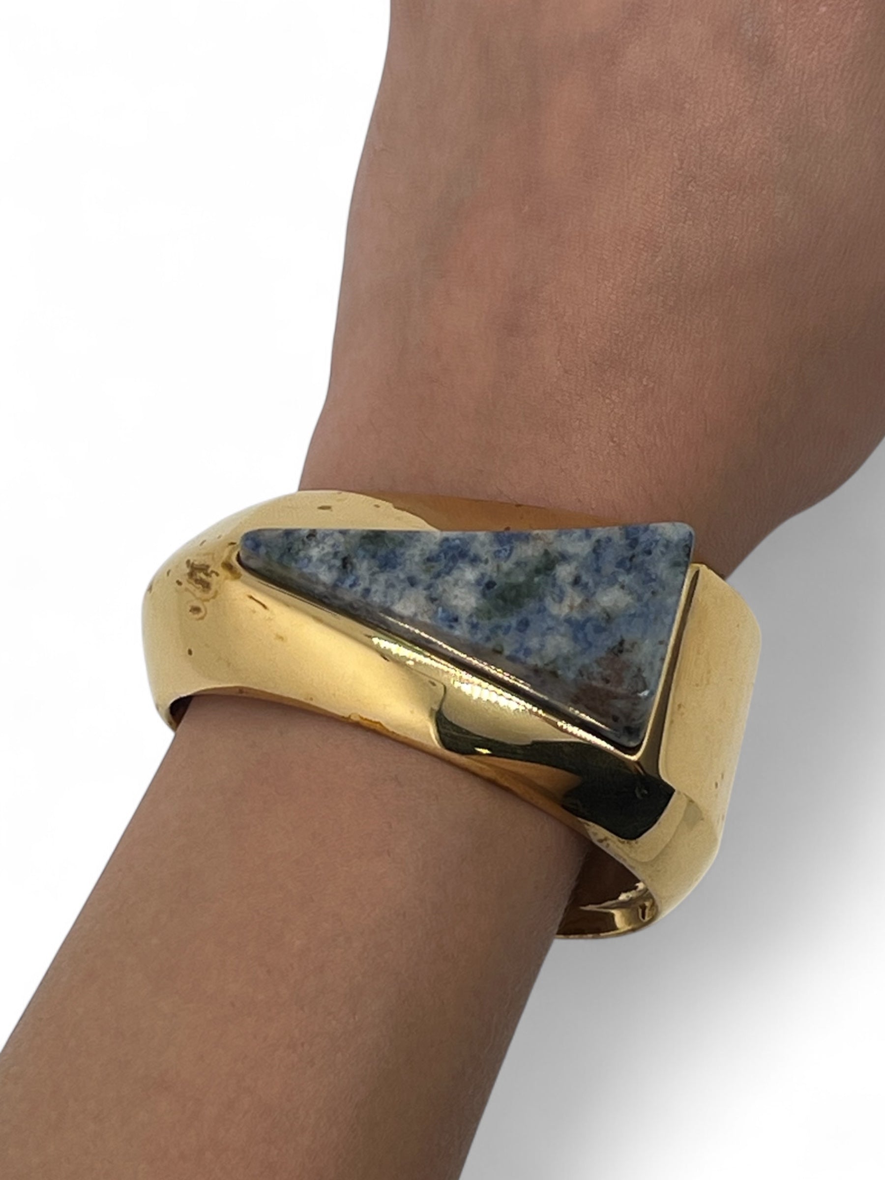 Chloé - Bracelet avec pierre marbre bleue