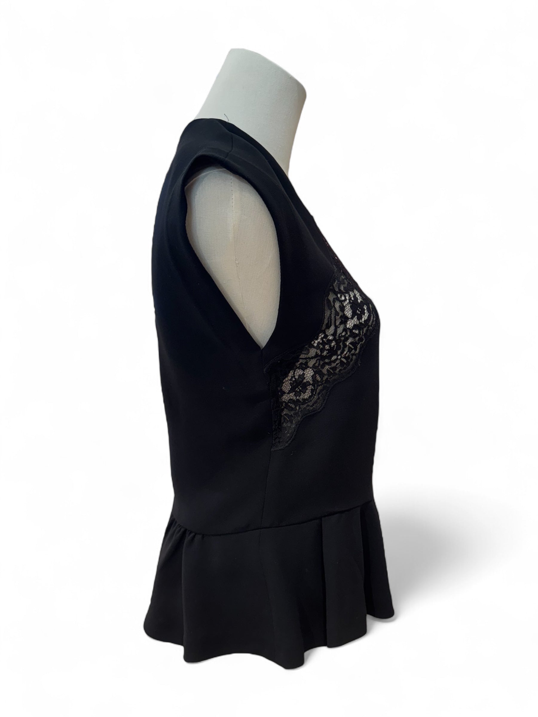 Sandro - Top peplum noir T38