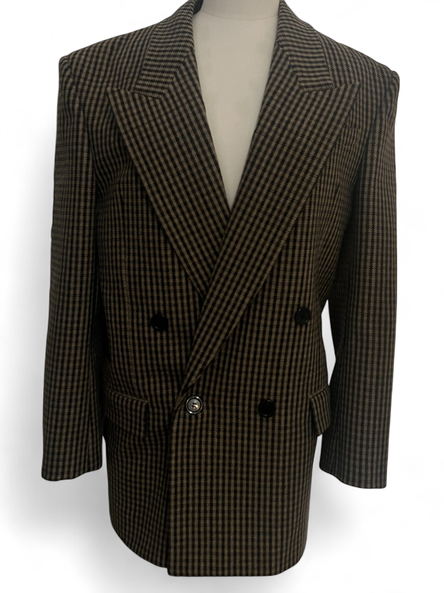 Saint Laurent - Veste de costume pied de poule T34