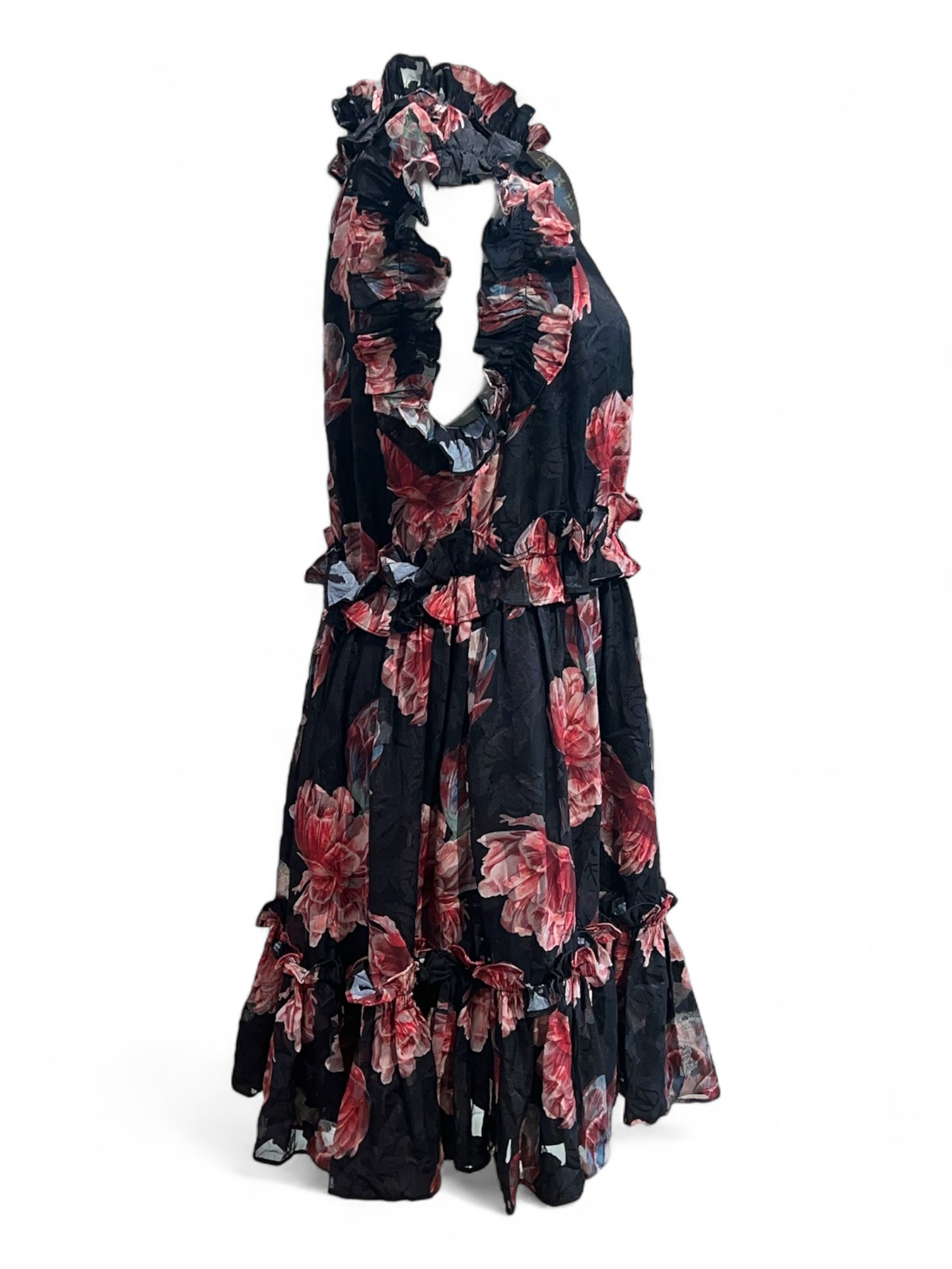 Robe Ted Baker - Robe noir et rose T3