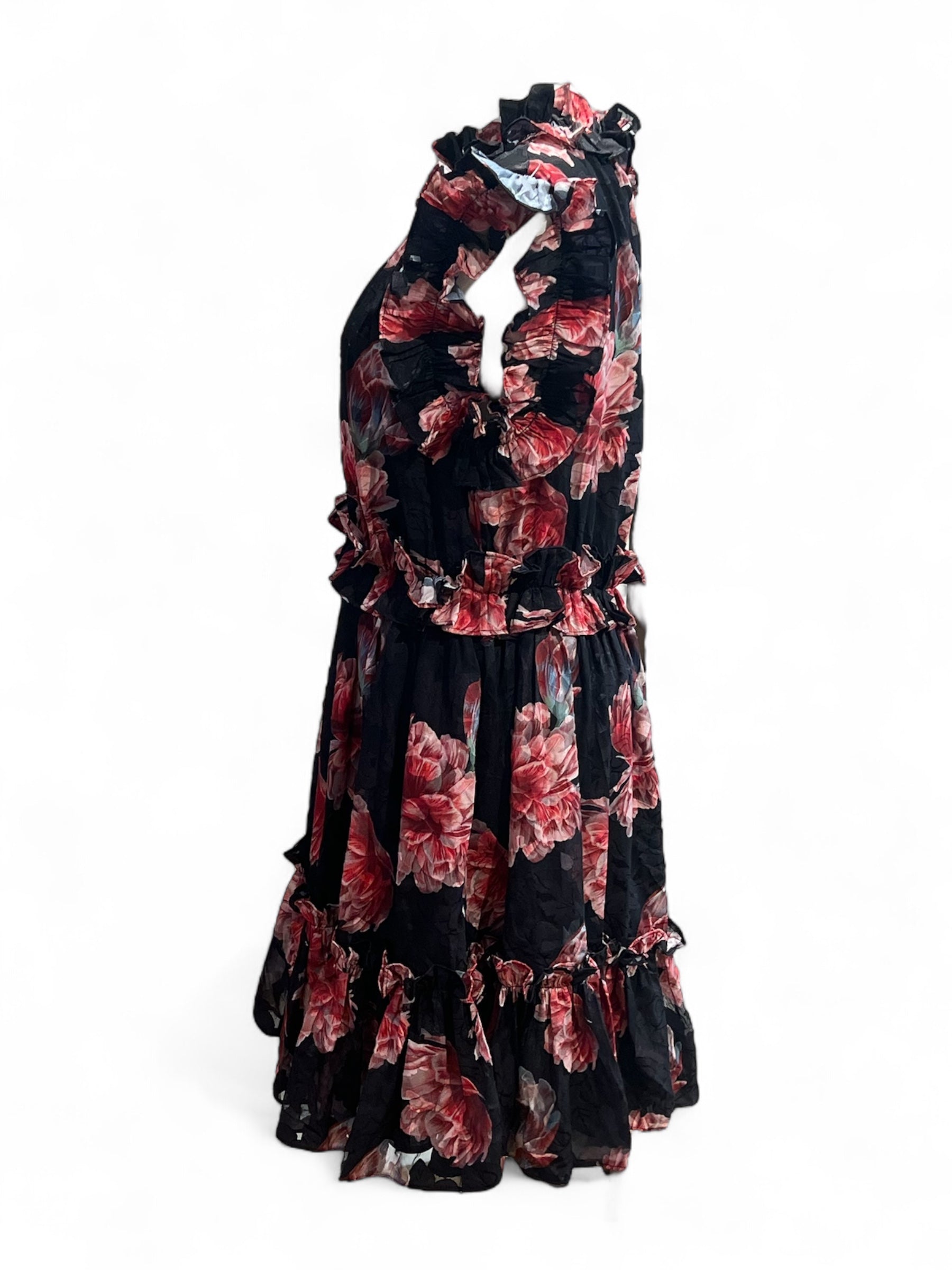 Robe Ted Baker - Robe noir et rose T3